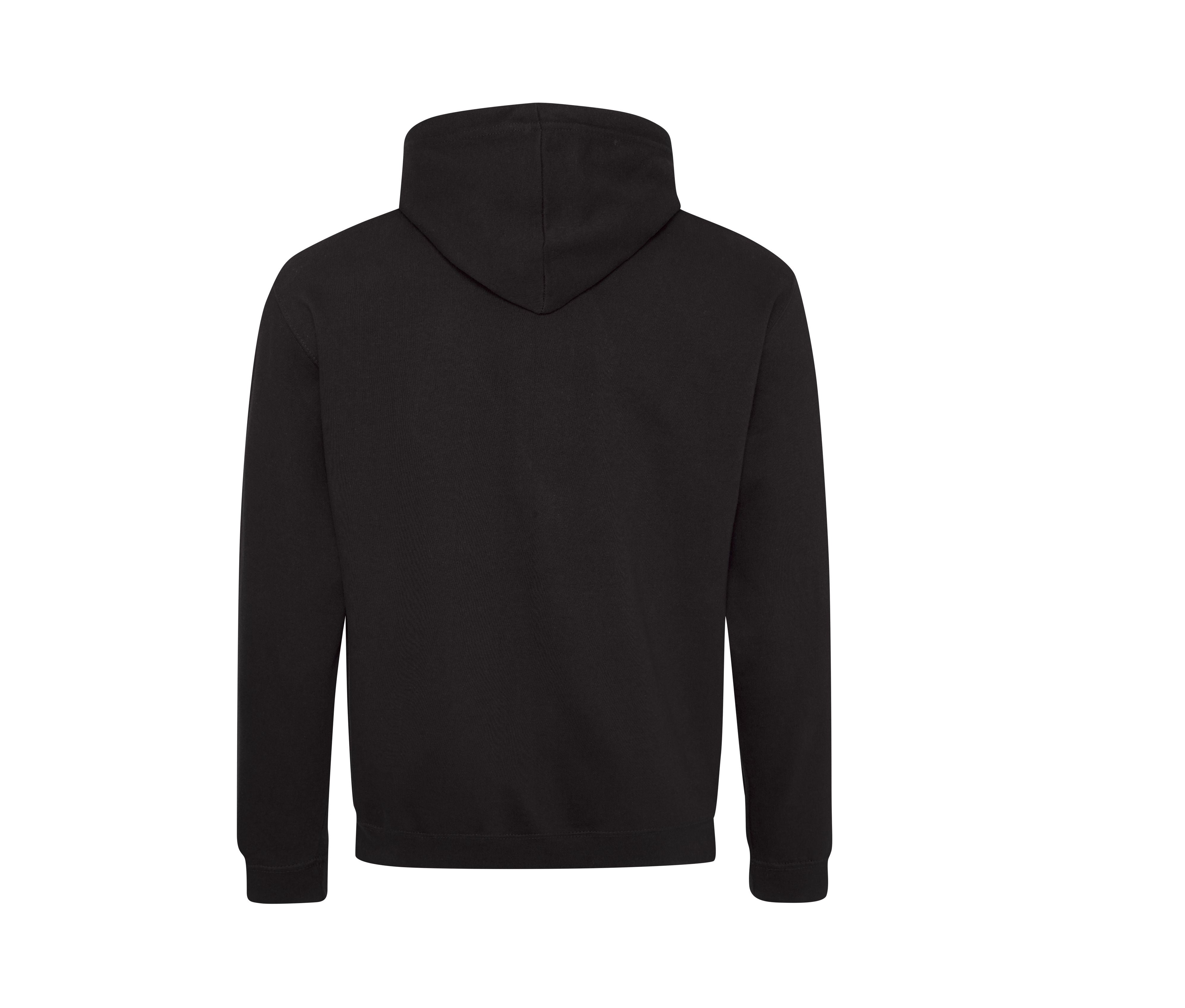 Sweat Capuche Contrastée - Jet Black/heather Grey