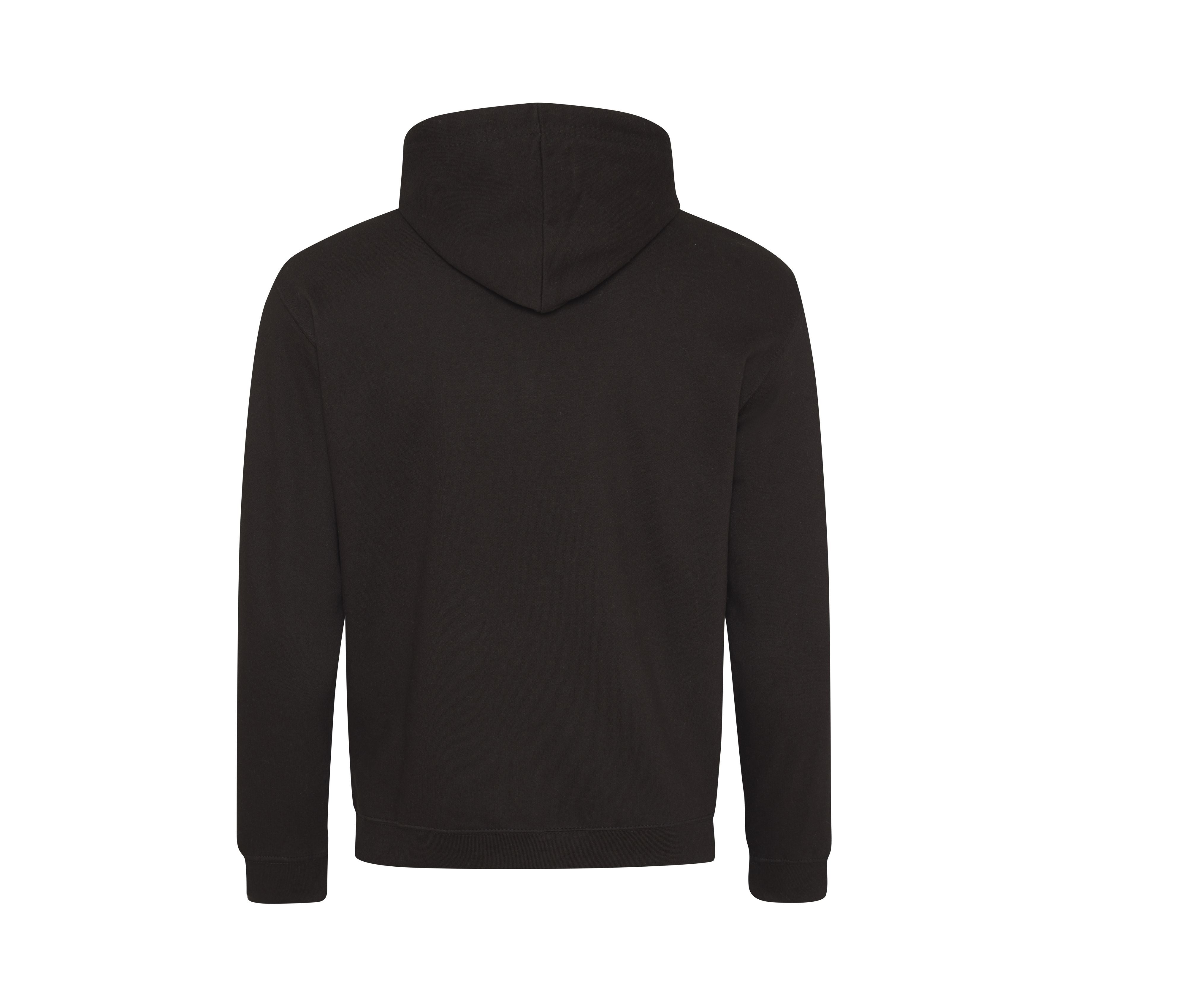 Sweat Capuche Contrastée - Jet Black/orange Crush