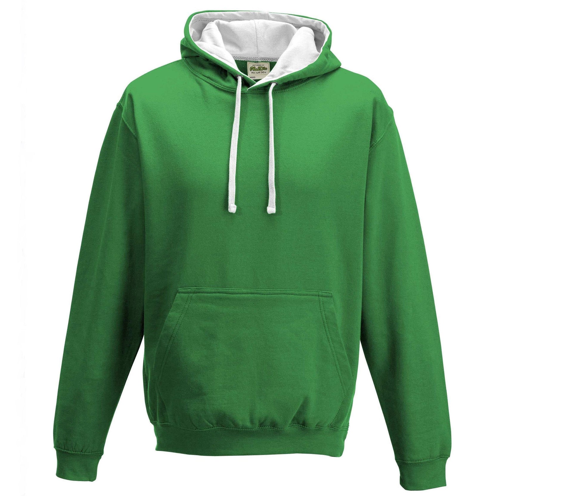 Sweat Capuche Contrastée - Kelly Green/arctic White