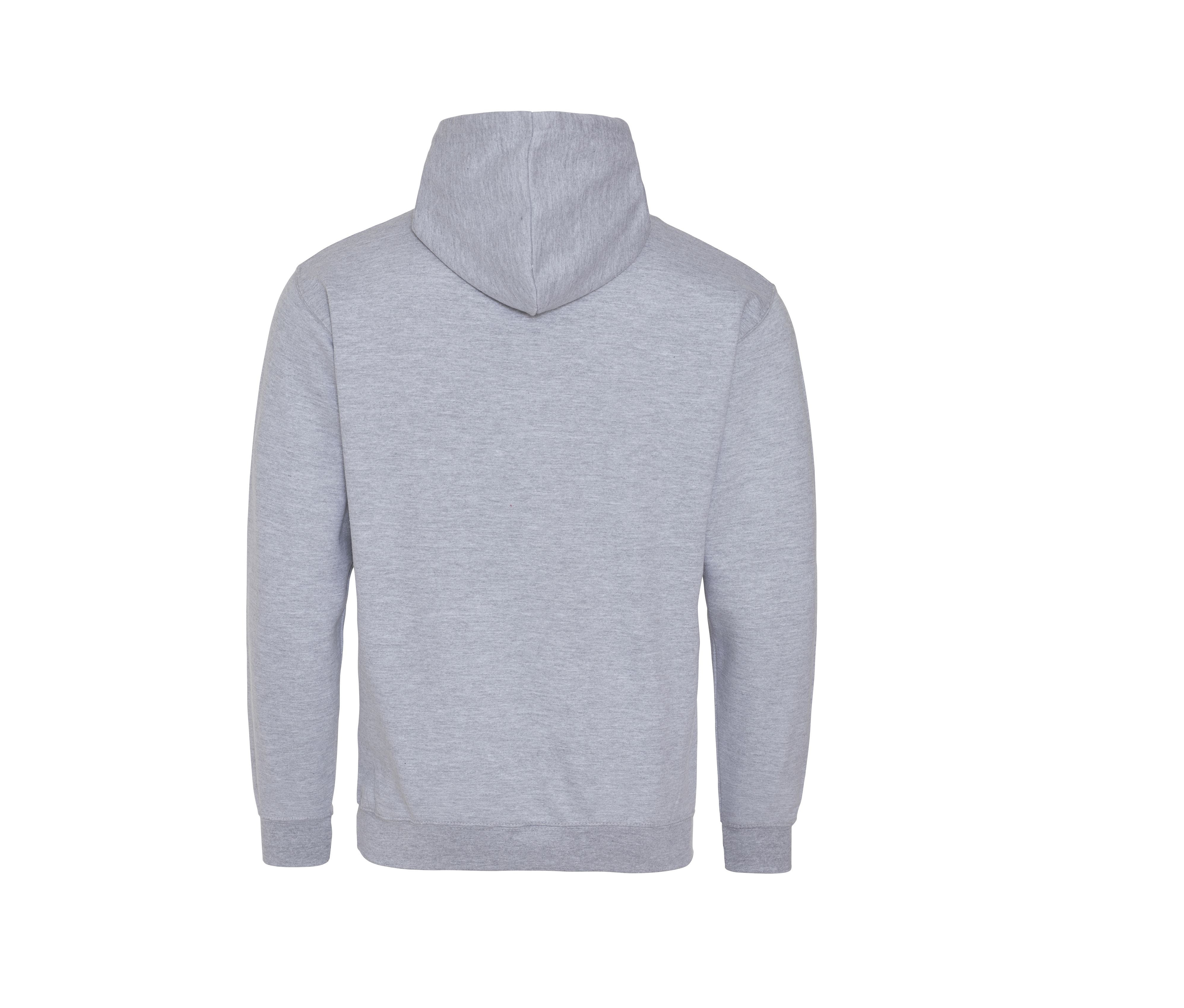 Sweat Capuche Contrastée - Heather Grey/fire Red