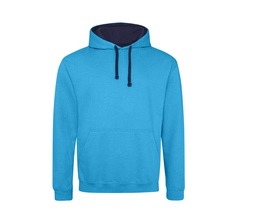 Sweat Capuche Contrastée - Hawaiian Blue/oxford Navy
