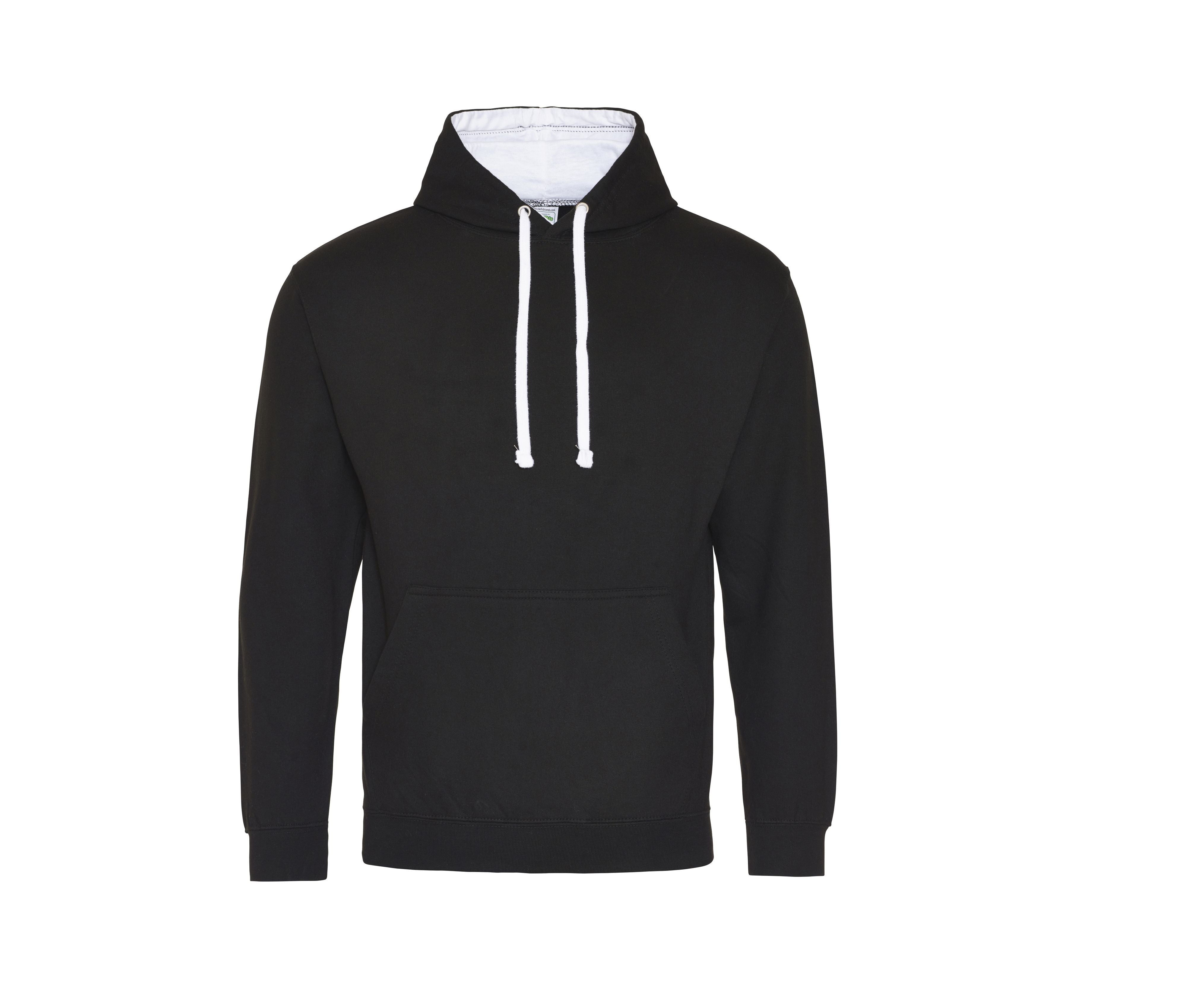 Sweat Capuche Contrastée - Jet Black/arctic White