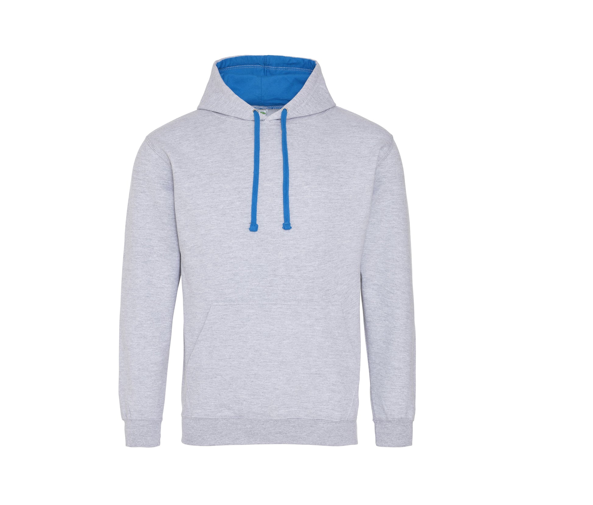 Sweat Capuche Contrastée - Heather Grey/sapphire Blue