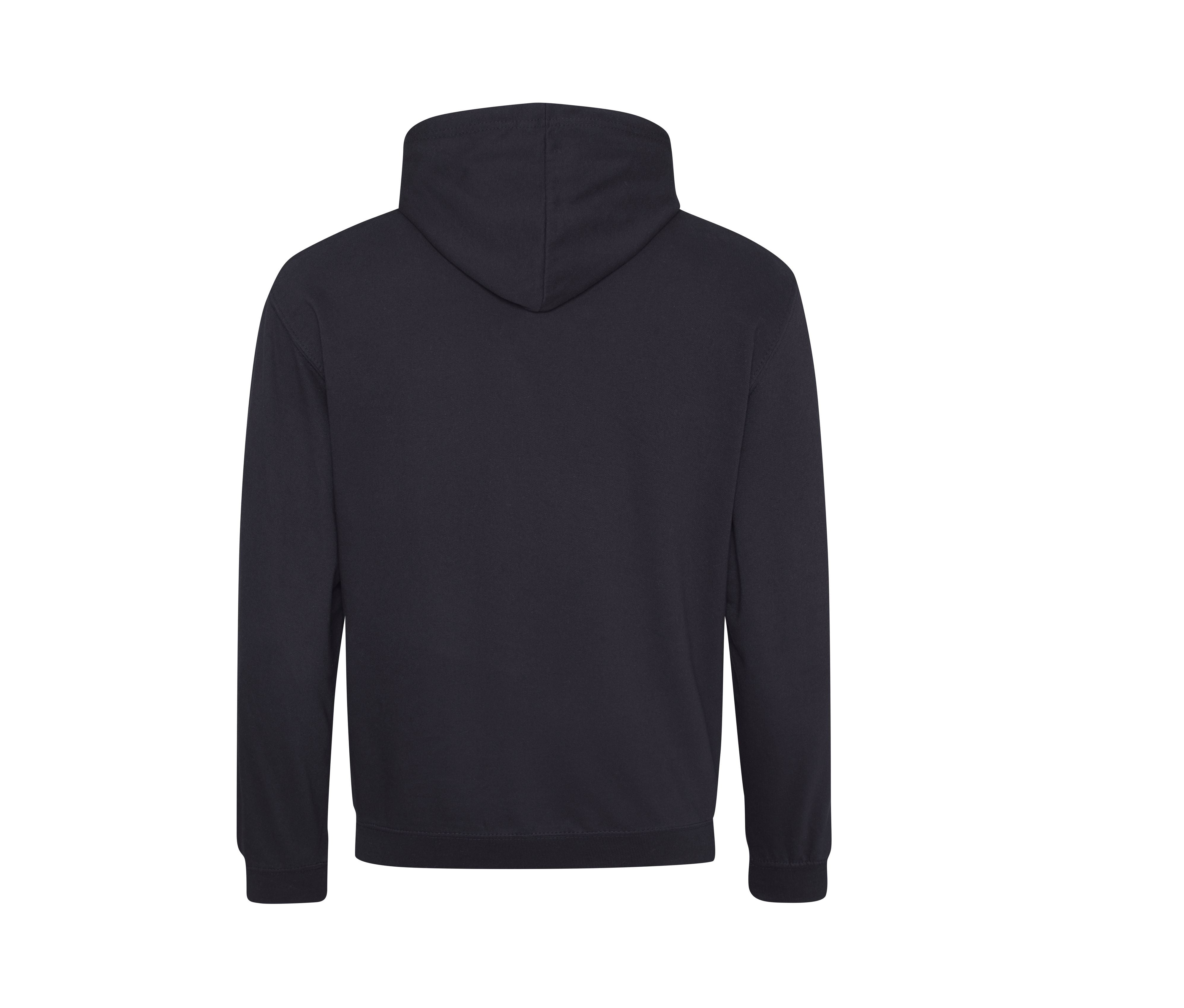 Sweat Capuche Contrastée - Jet Black/hot Pink