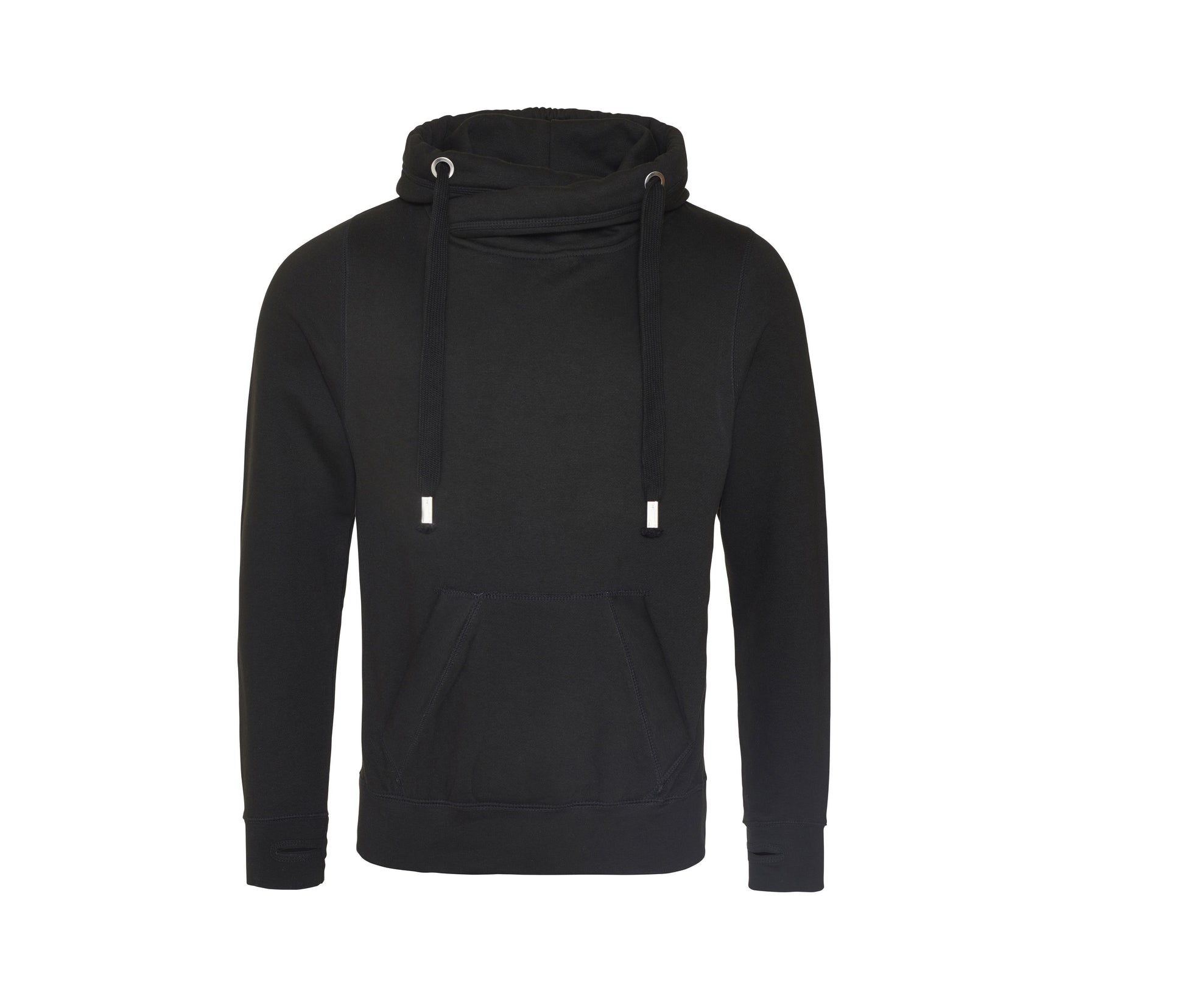 Sweat Col Croisé - Jet Black
