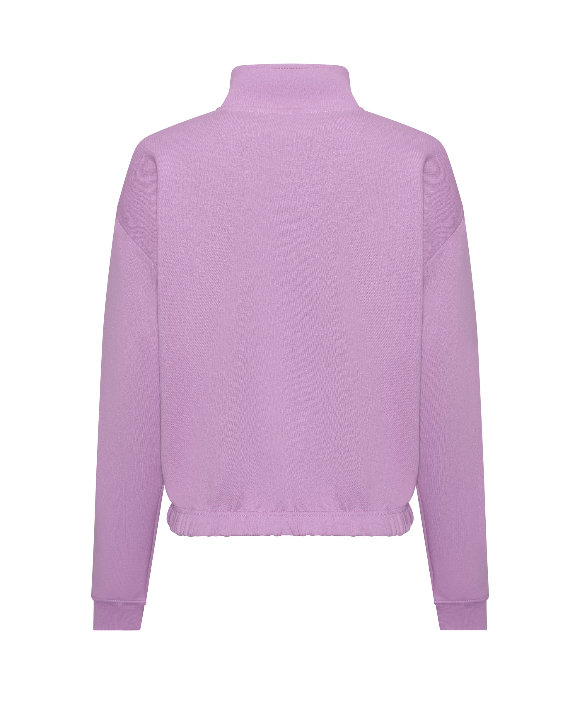 Sweat Court Col Zippé Femme - Lavender