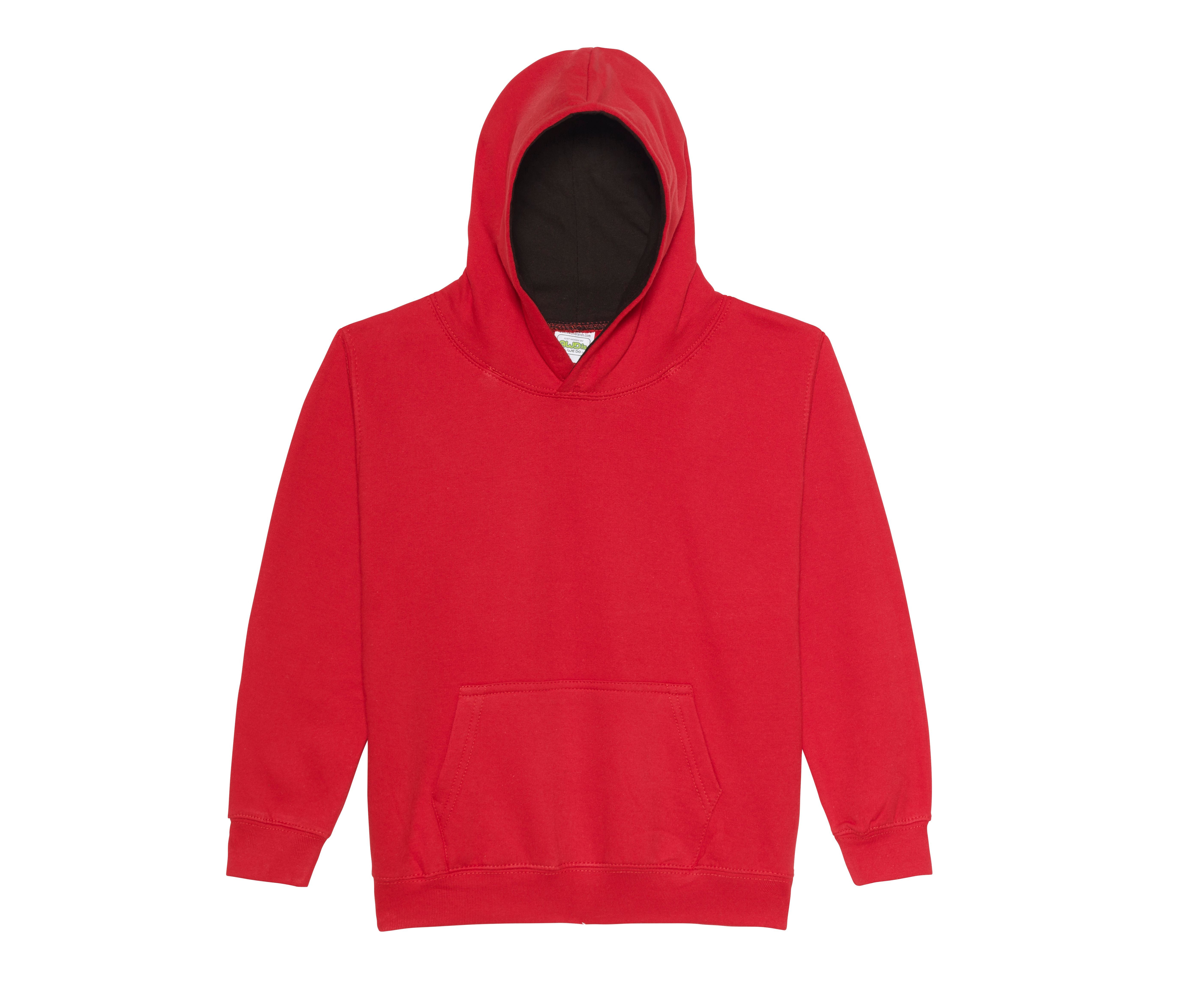 Sweat Enfant Capuche Contrastée - Fire Red/jet Black