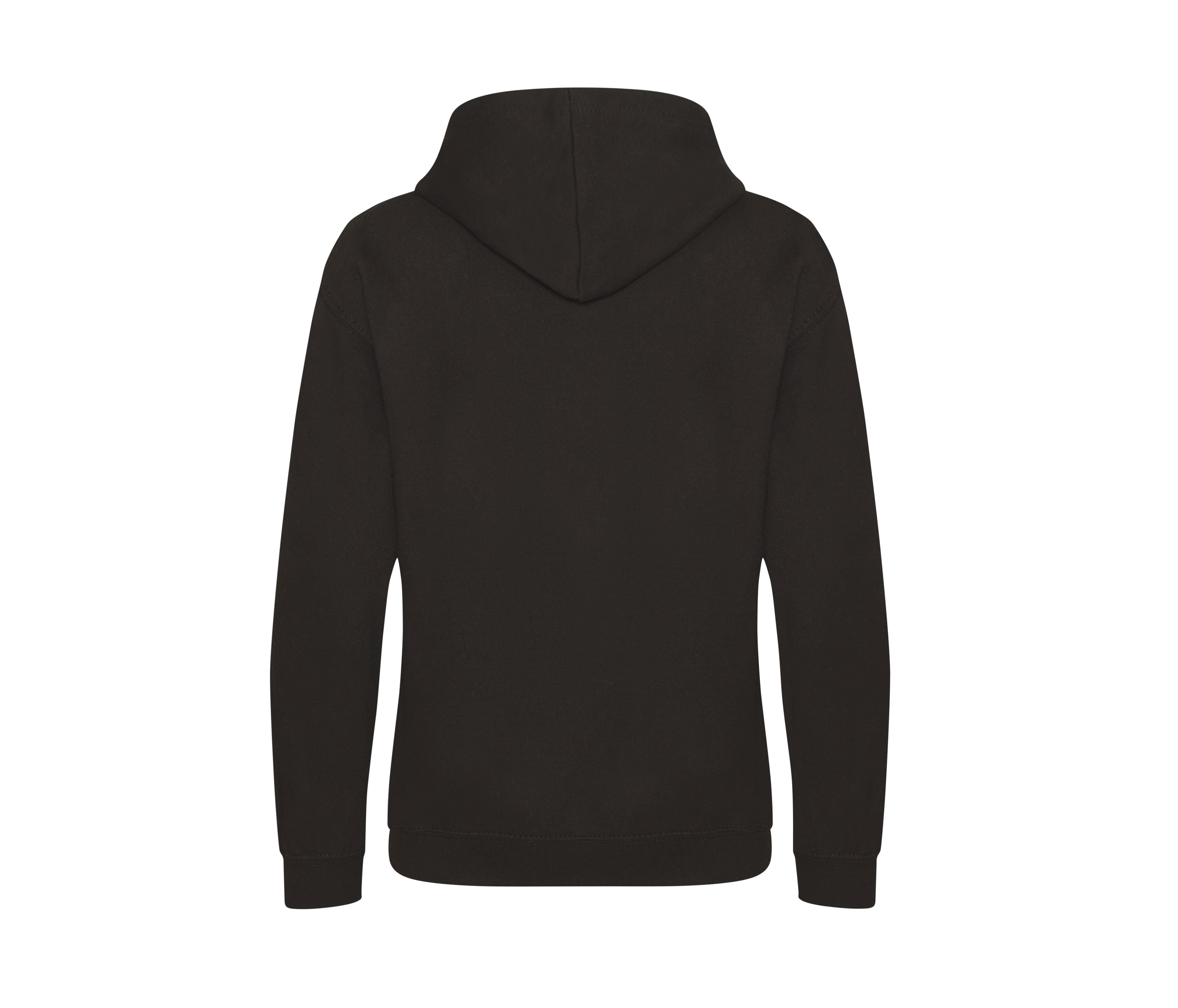 Sweat Enfant Capuche Contrastée - Jet Black/orange Crush