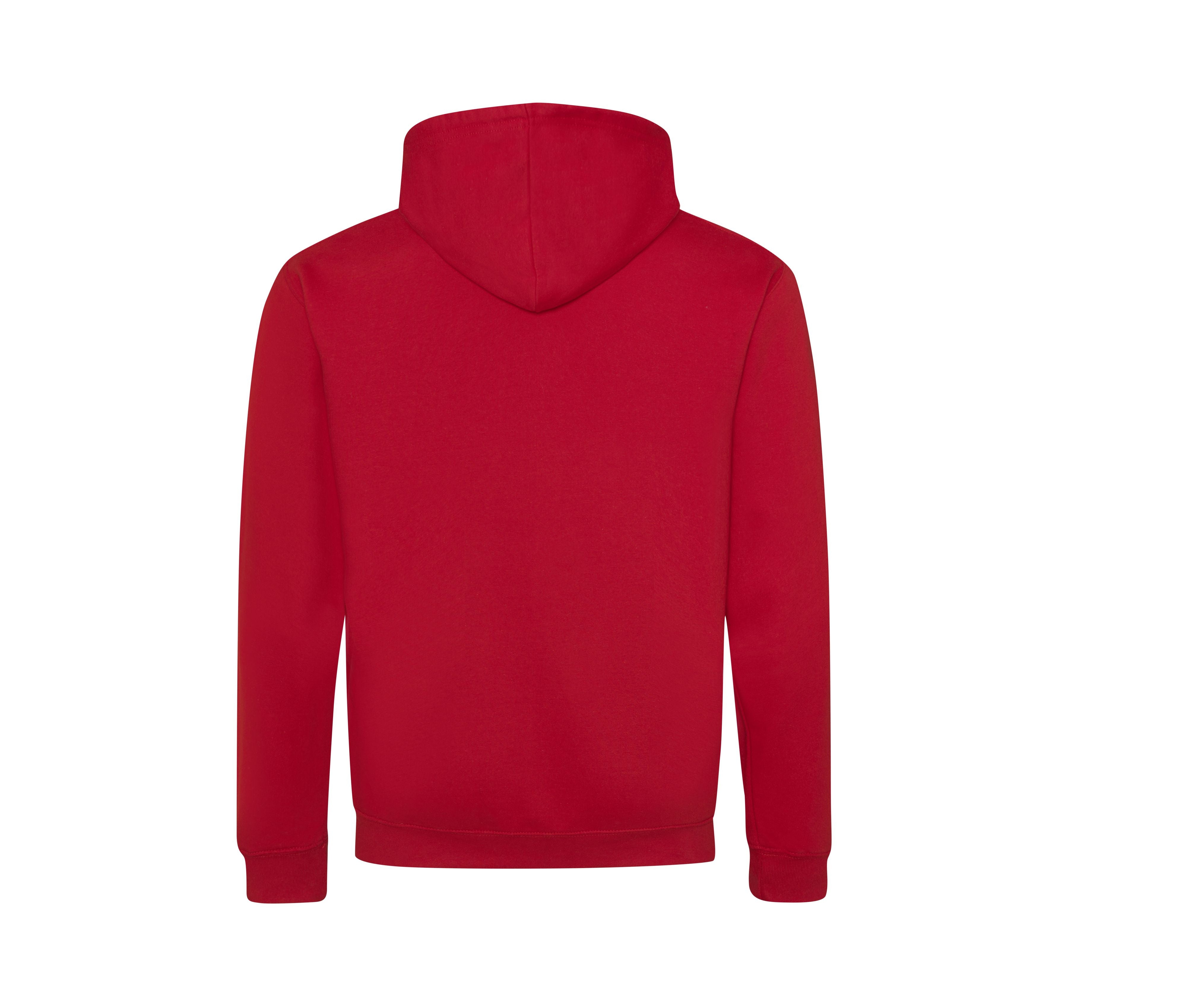 Sweat Capuche Zippé Contrasté - Fire Red/jet Black