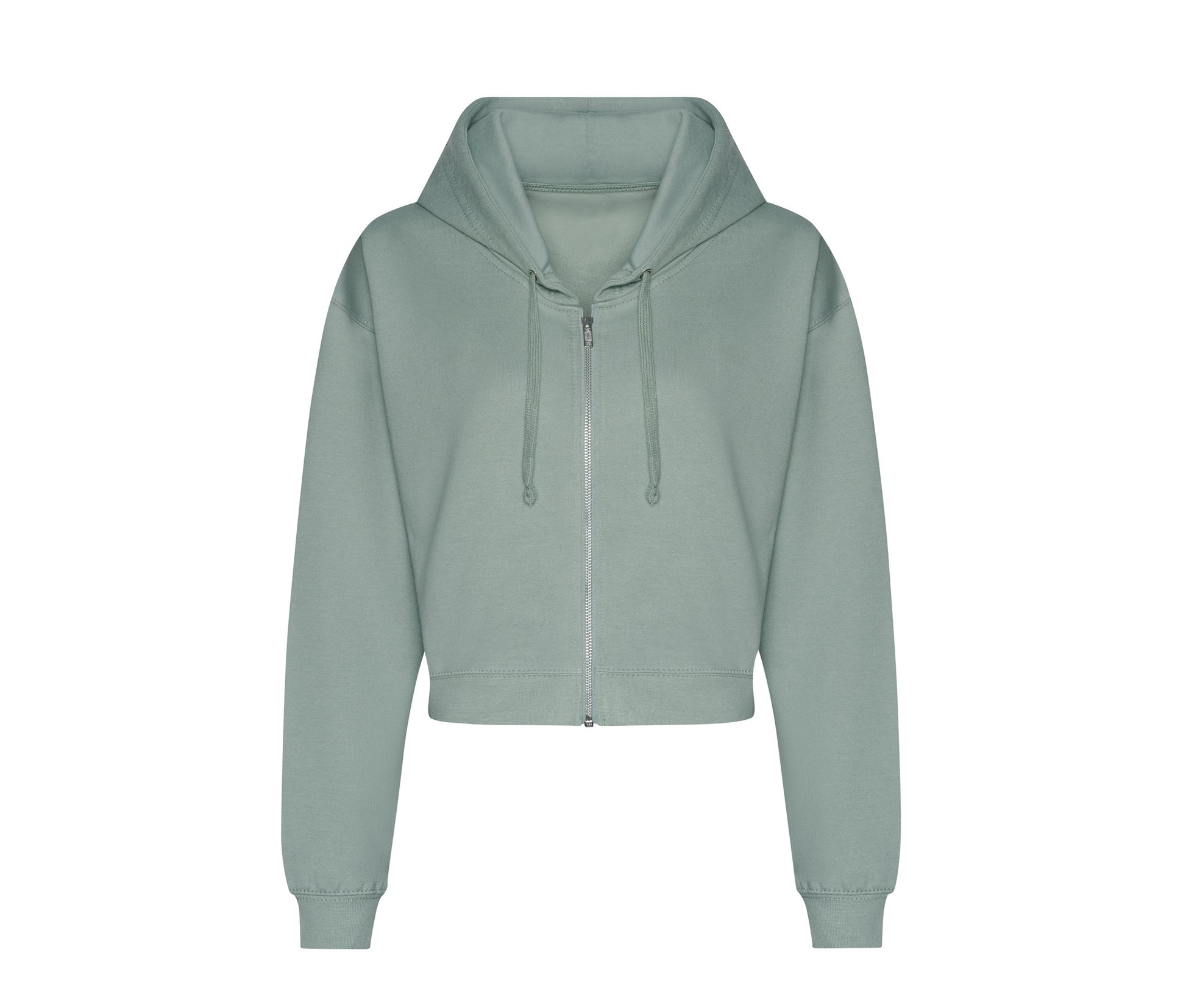 Sweat Court Zippé Femme - Dusty Green