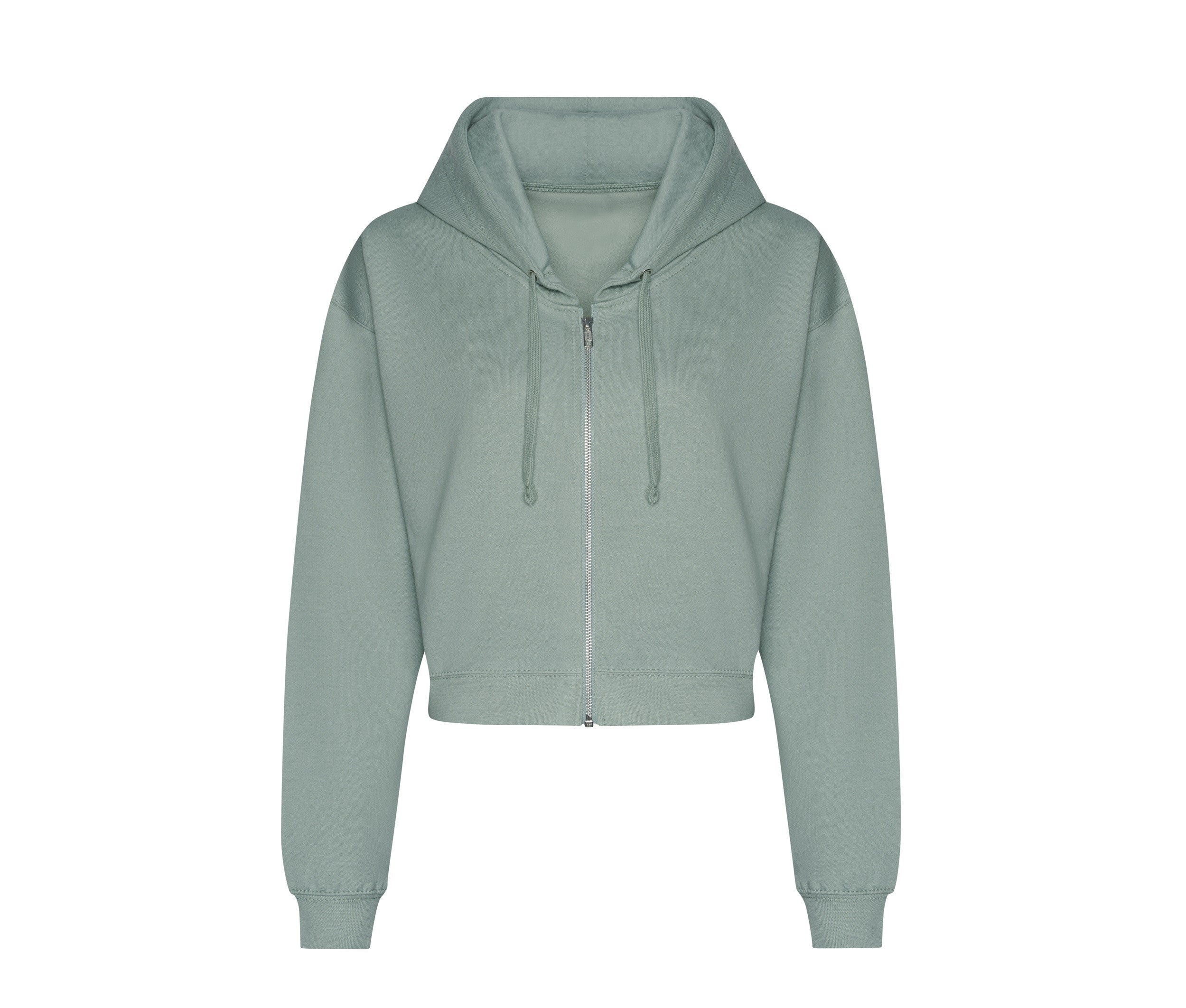 Sweat Court Zippé Femme - Dusty Green