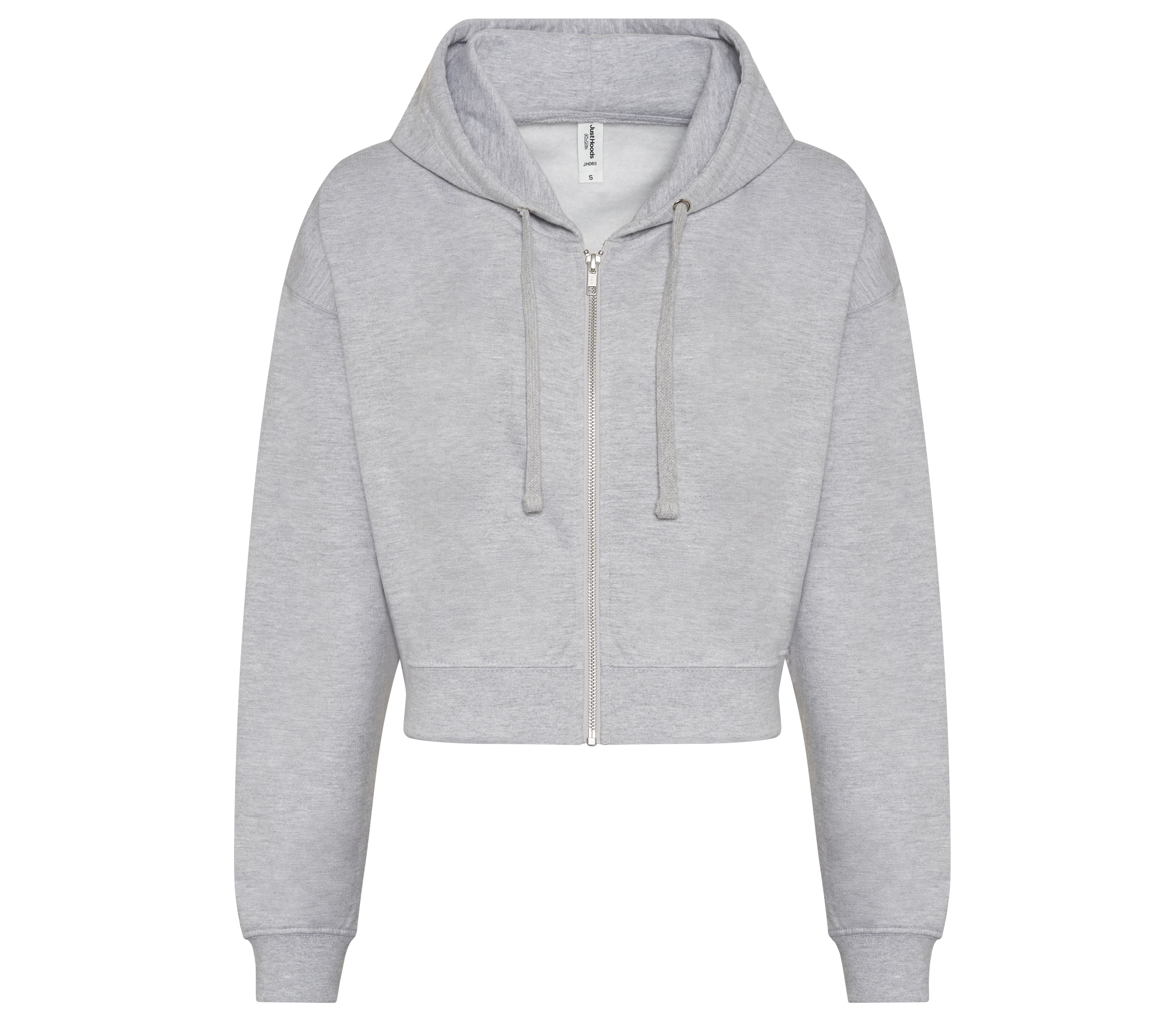 Sweat Court Zippé Femme - Heather Grey