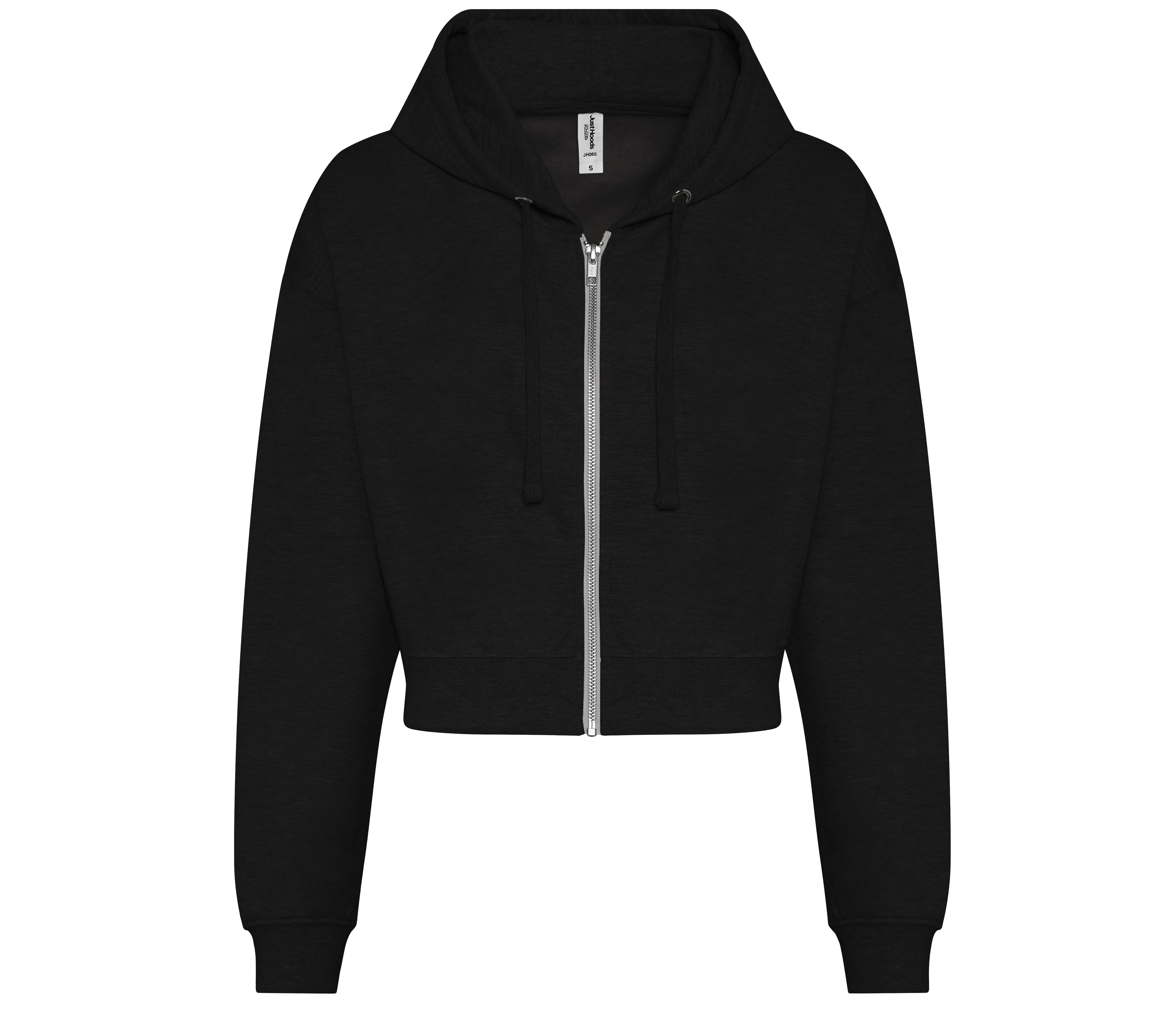Sweat Court Zippé Femme - Deep Black