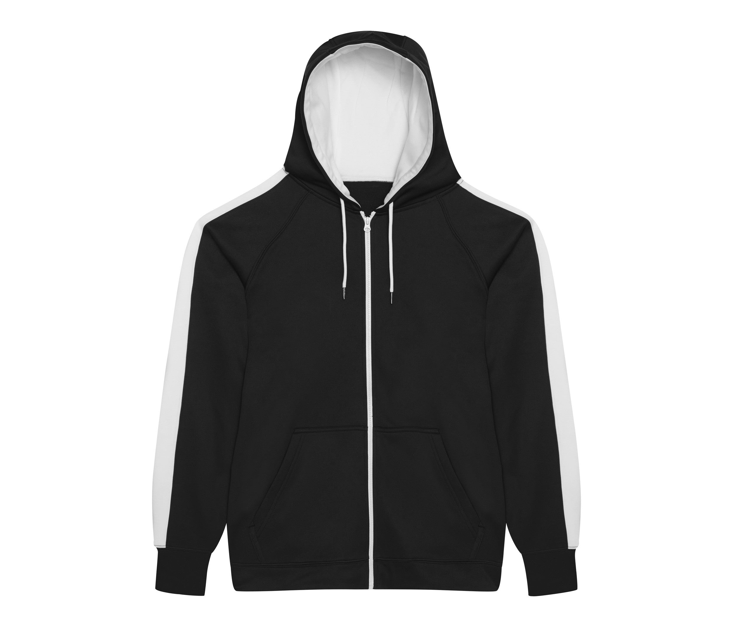 Sweat de Sport Zippé - Jet Black/arctic White