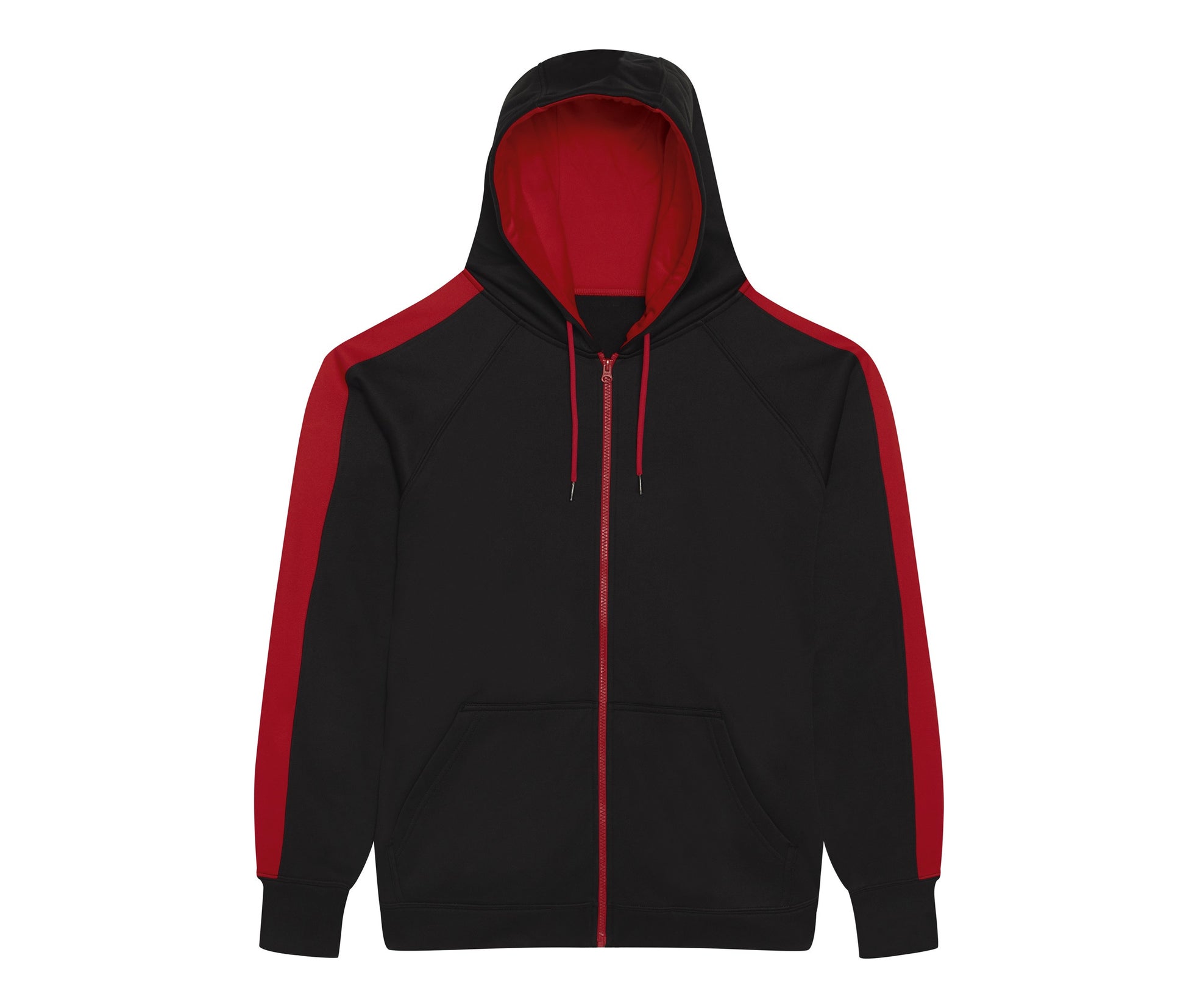 Sweat de Sport Zippé - Jet Black/fire Red