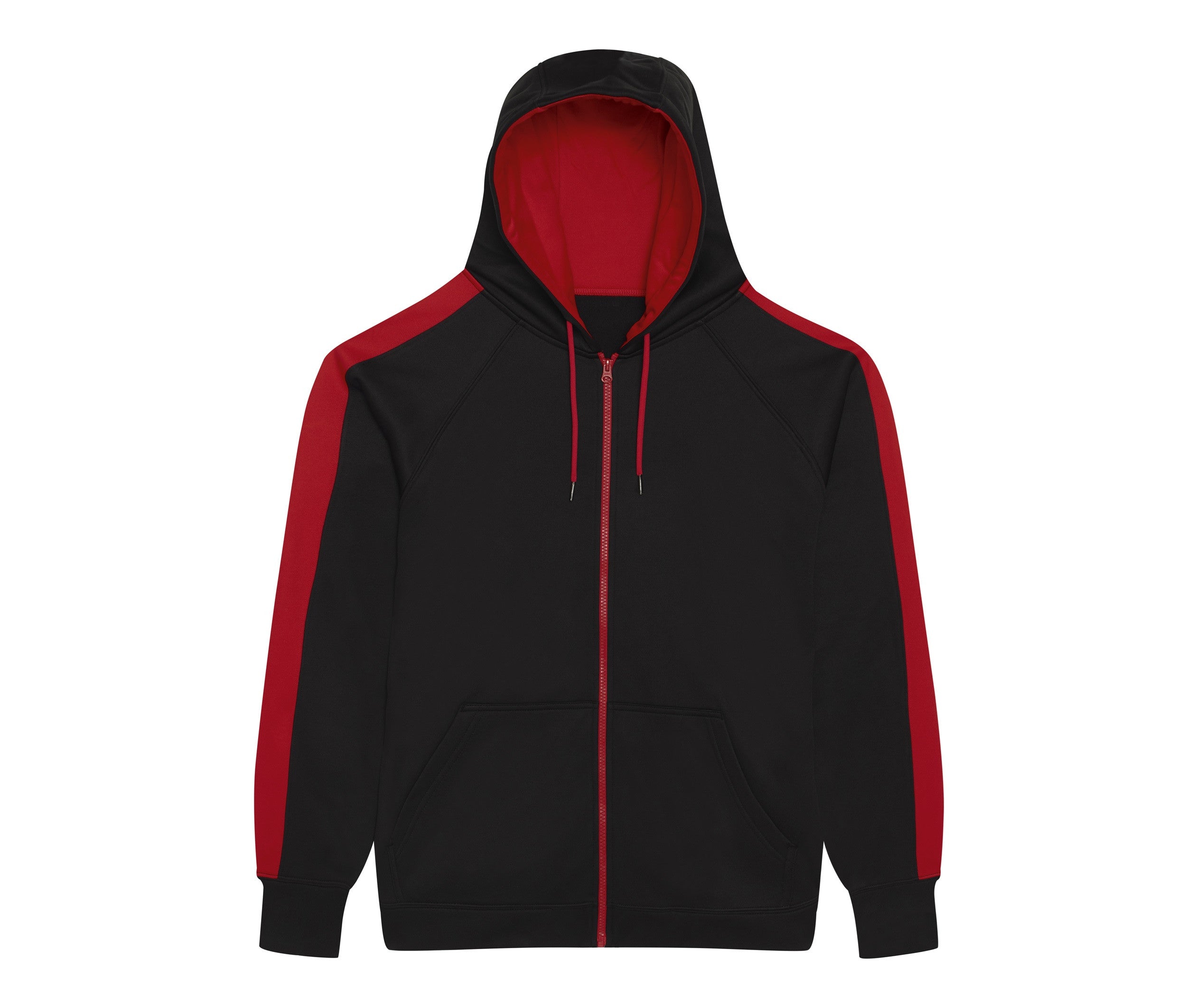 Sweat de Sport Zippé - Jet Black/fire Red