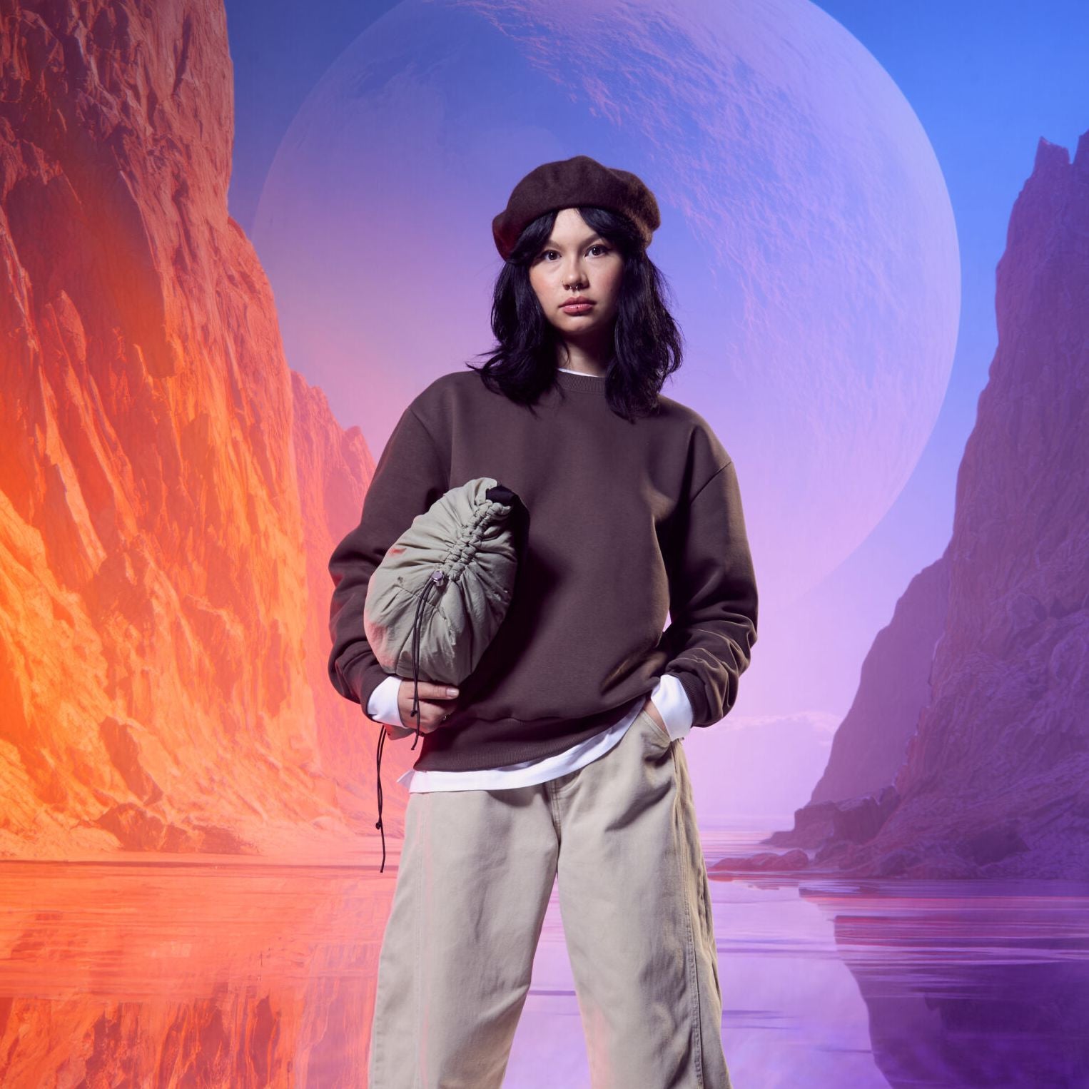 Sweat col rond lourd