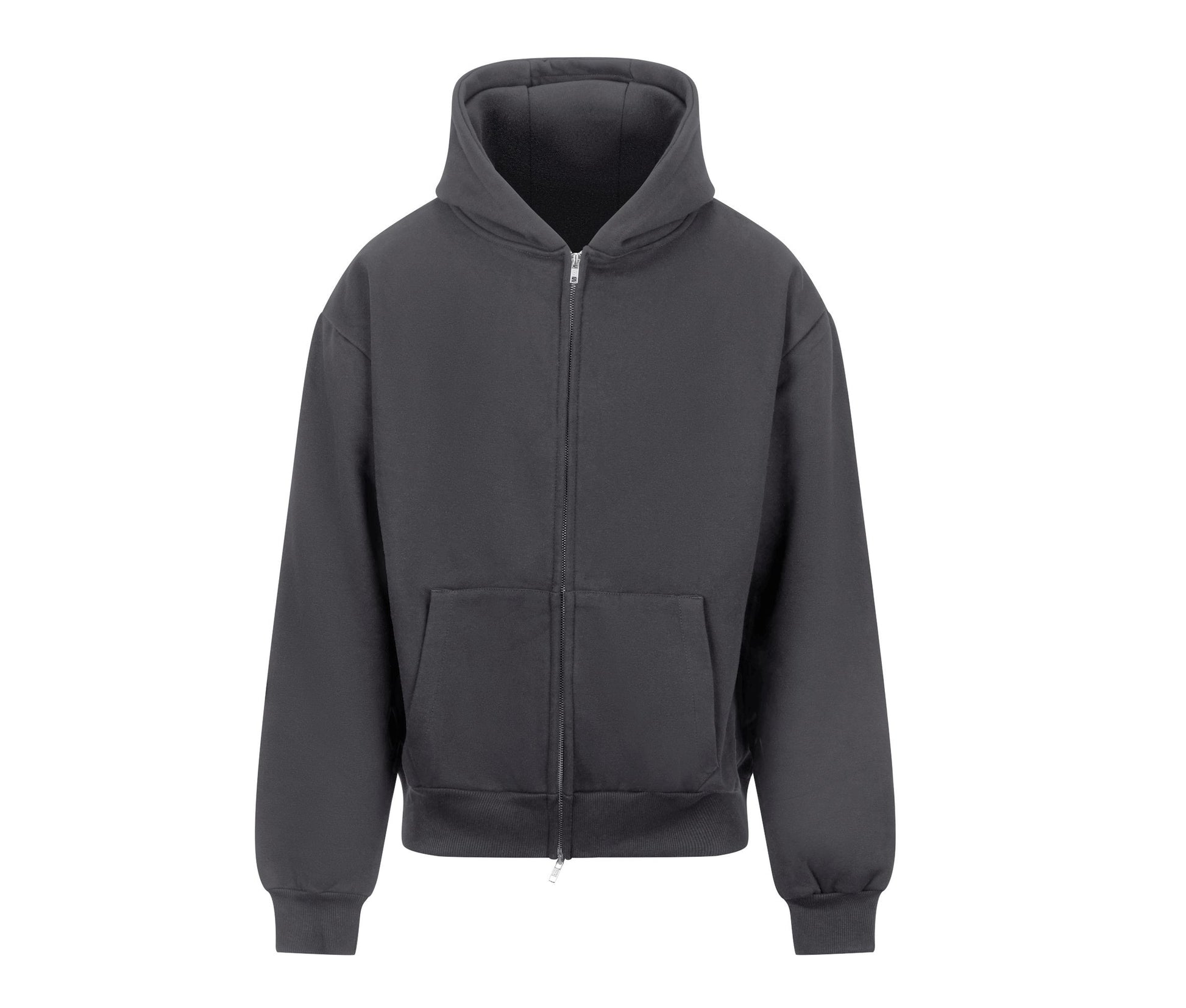 Sweat Capuche Zippé Lourd - Solid Charcoal