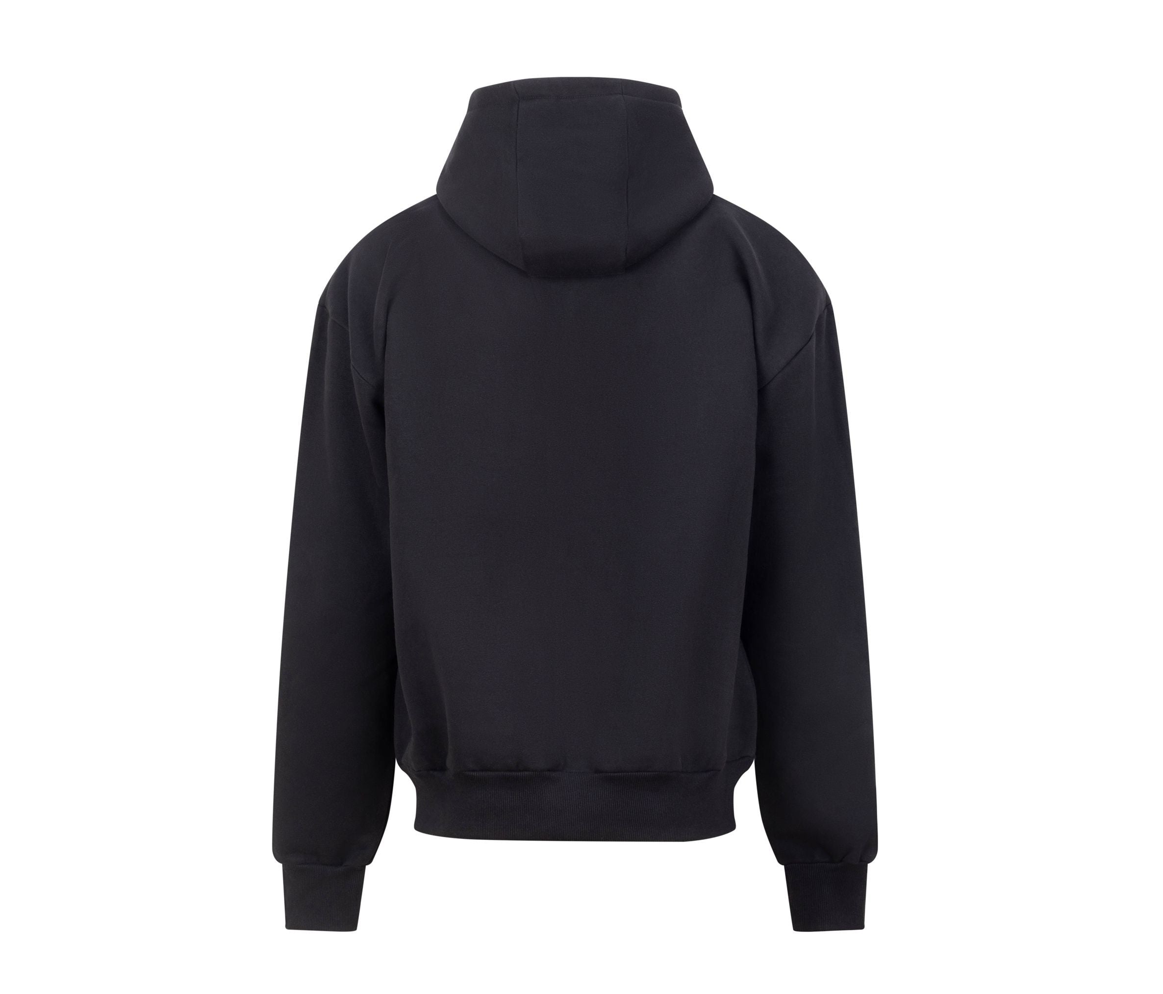 Sweat Capuche Zippé Lourd - Deep Black