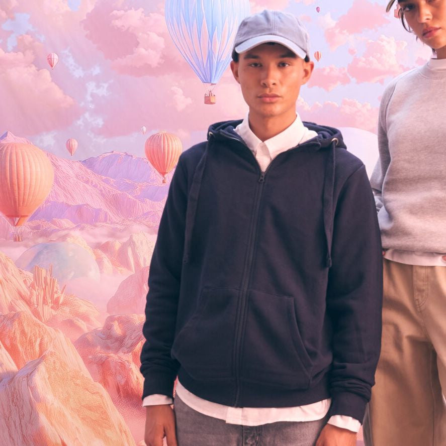 Sweat capuche zippé lourd Graduate