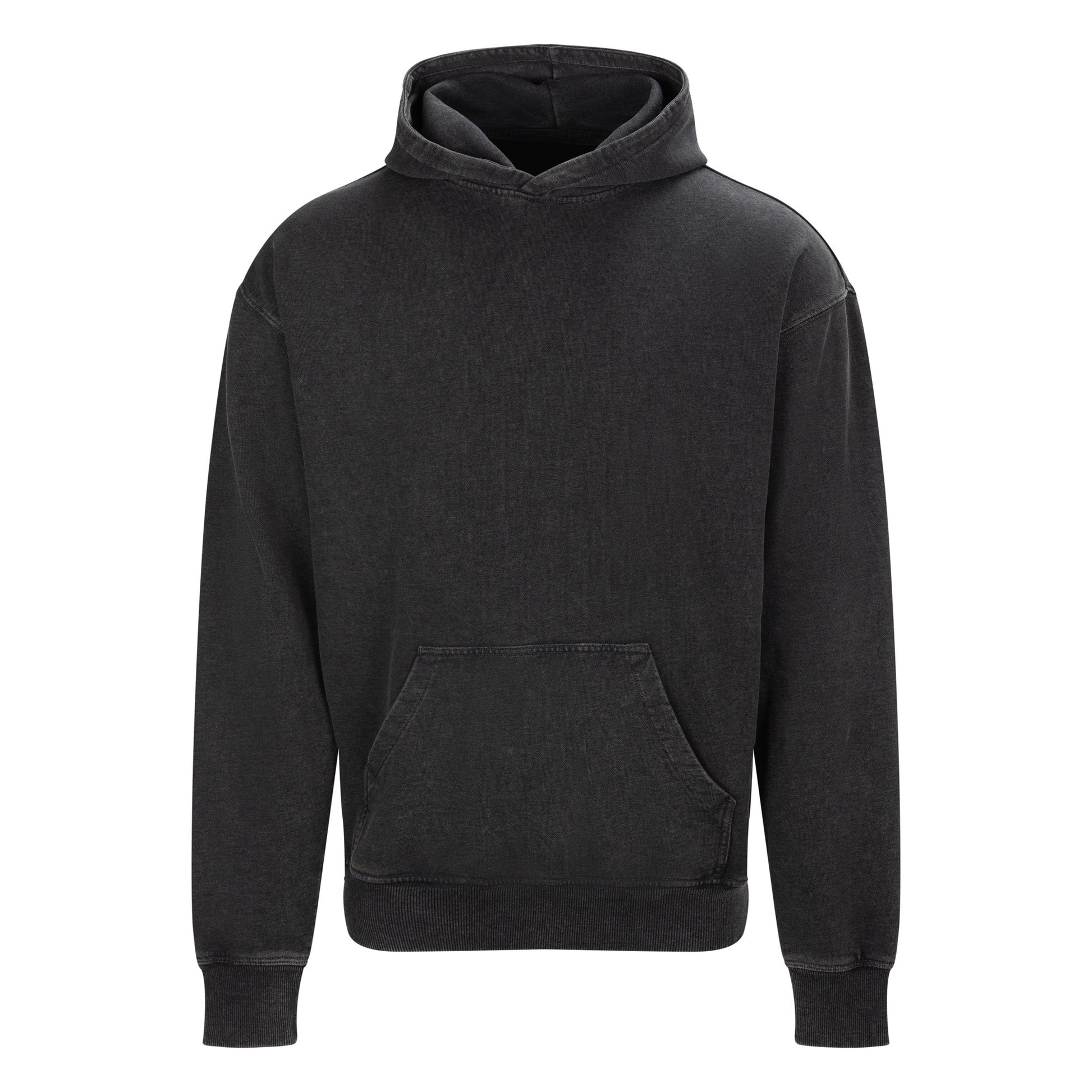 Sweat à Capuche Effet Délavé - Washed Black