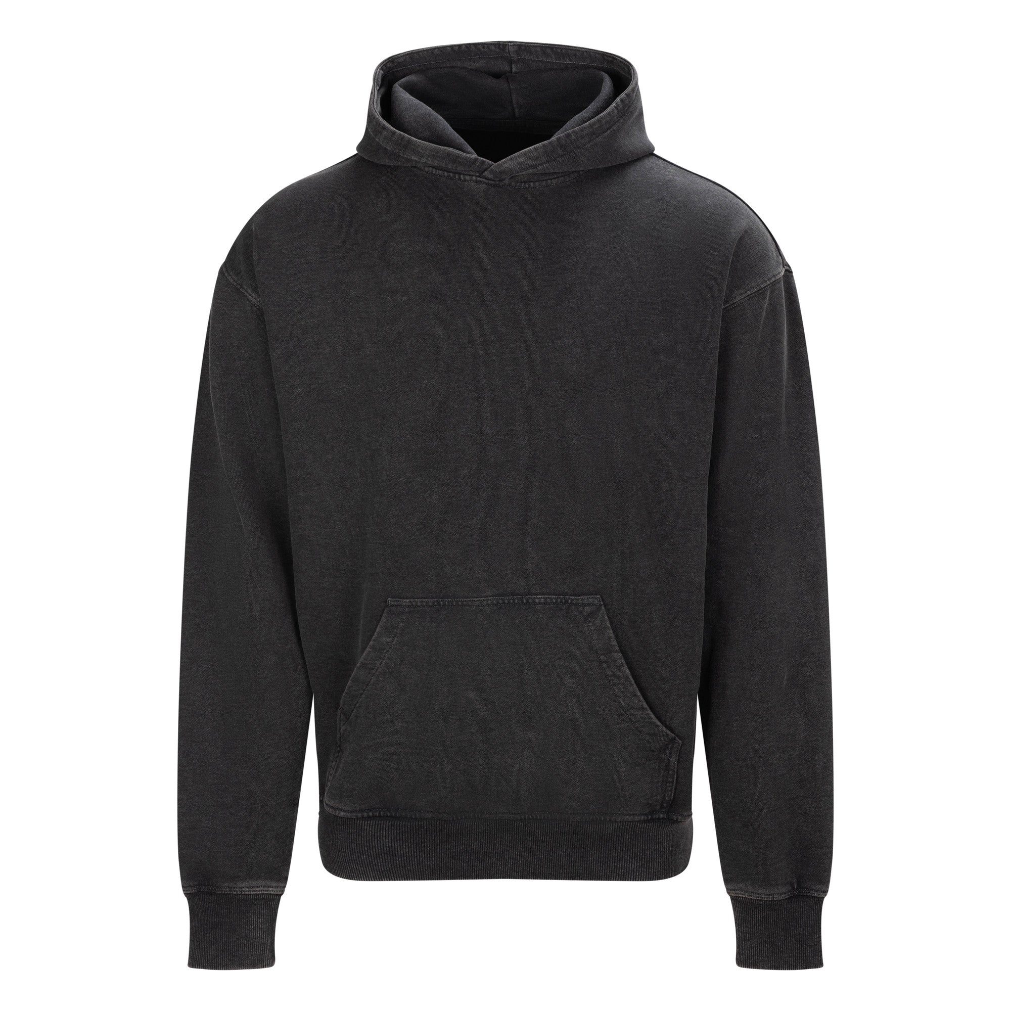 Sweat à Capuche Effet Délavé - Washed Black