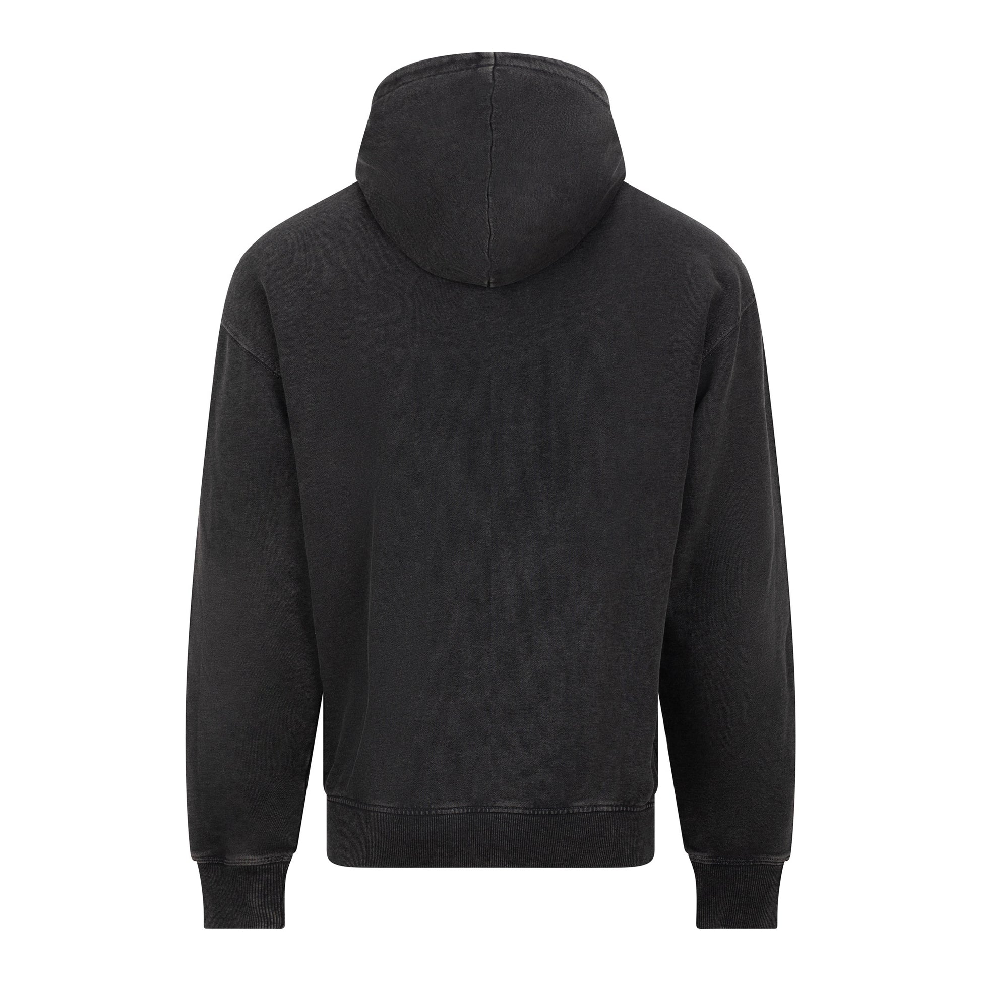Sweat à Capuche Zippé Effet Délavé - Washed Black