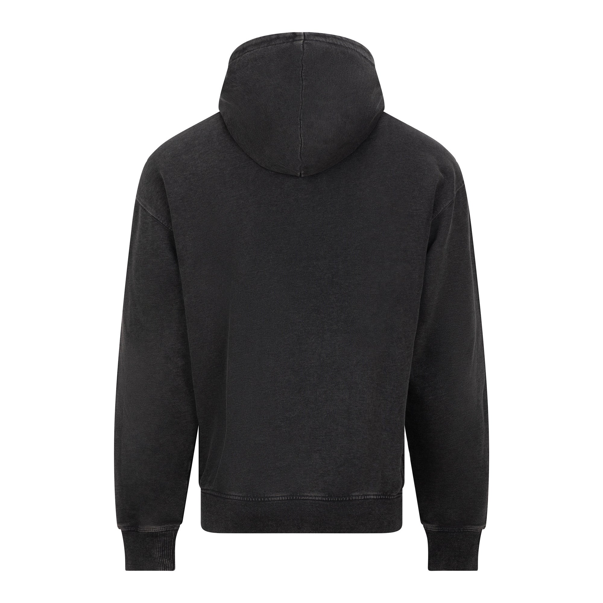 Sweat à Capuche Zippé Effet Délavé - Washed Black