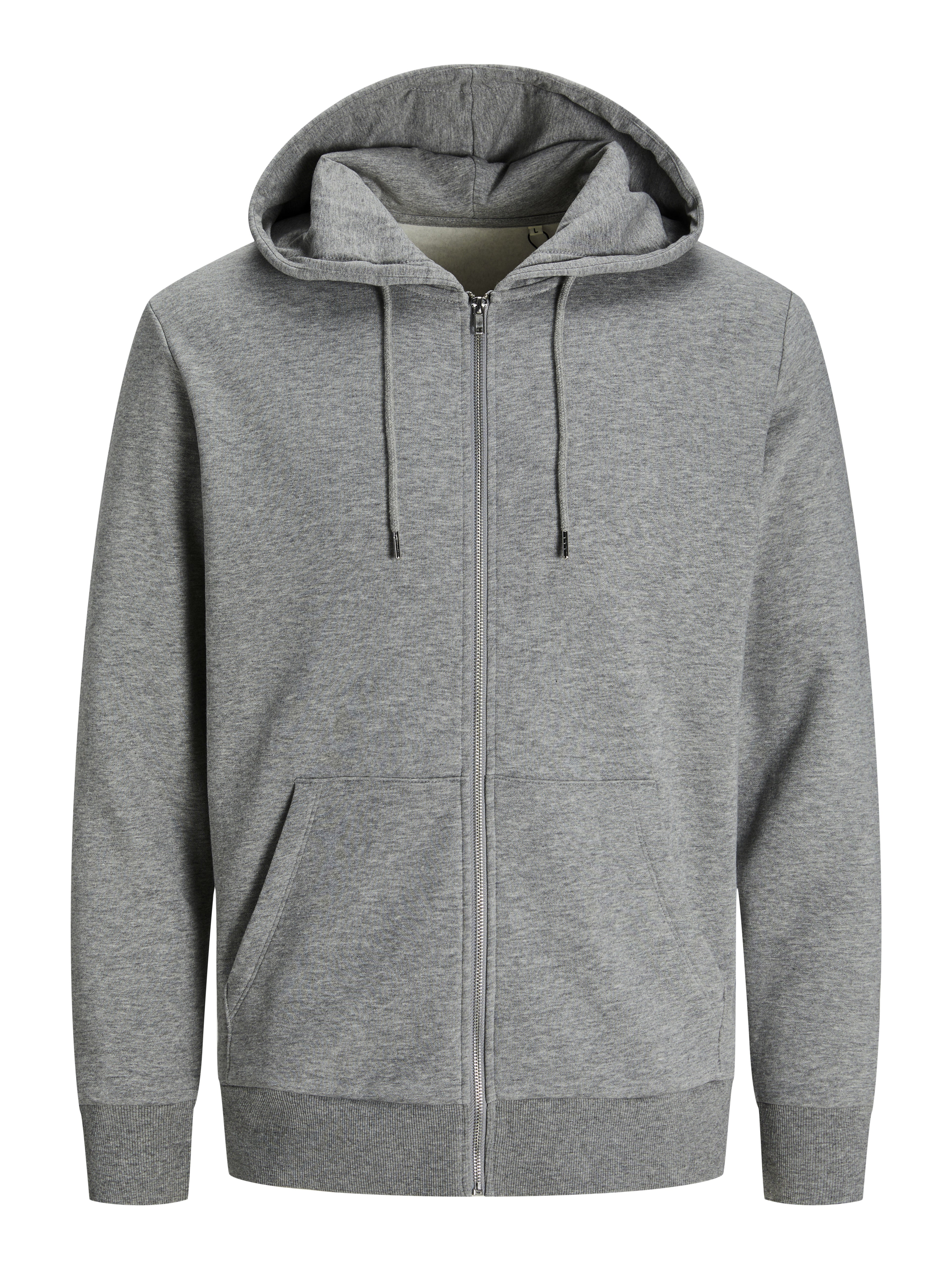 Sweat à Capuche Zippé Unisexe - Light Grey Melange