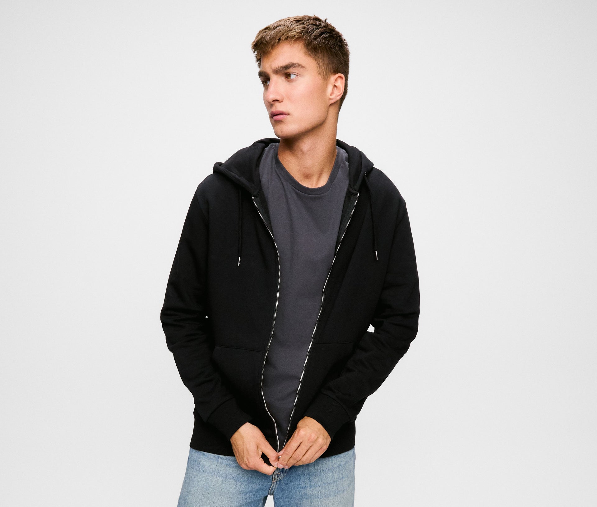 Sweat à capuche zippé unisexe