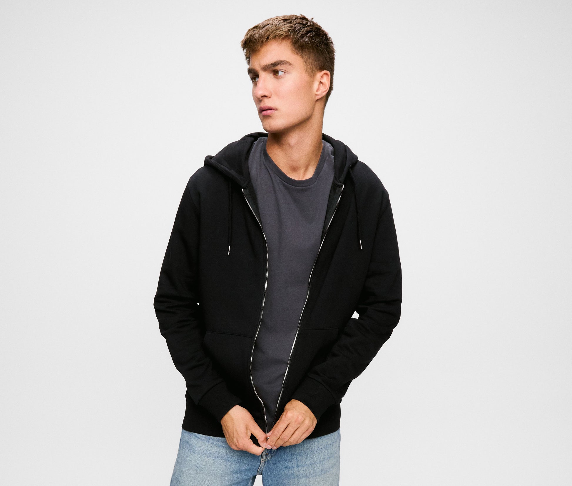 Sweat à capuche zippé unisexe