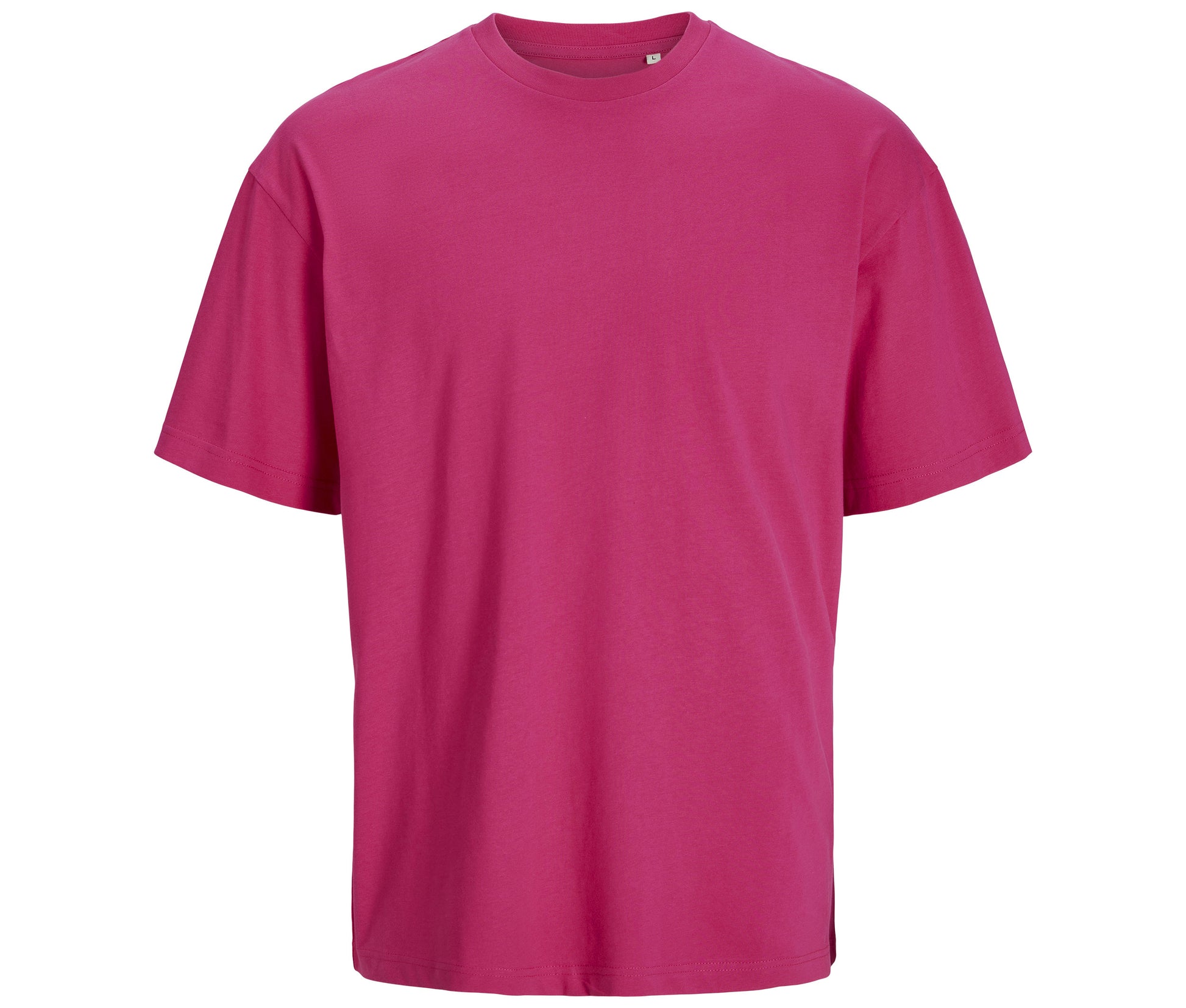 Tee-Shirt Unisexe Oversize en Coton Organique - Fuchsia Rose