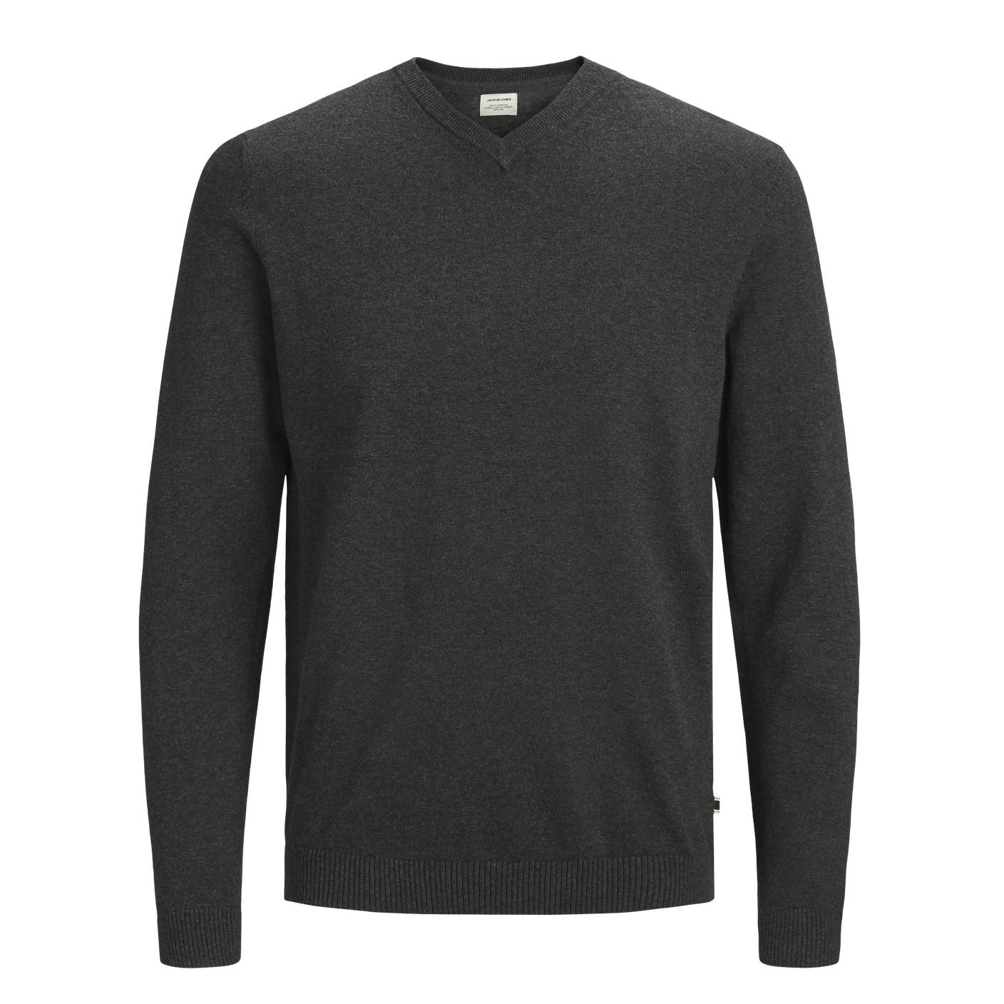 Pull Col V Homme - Dark Grey Melange