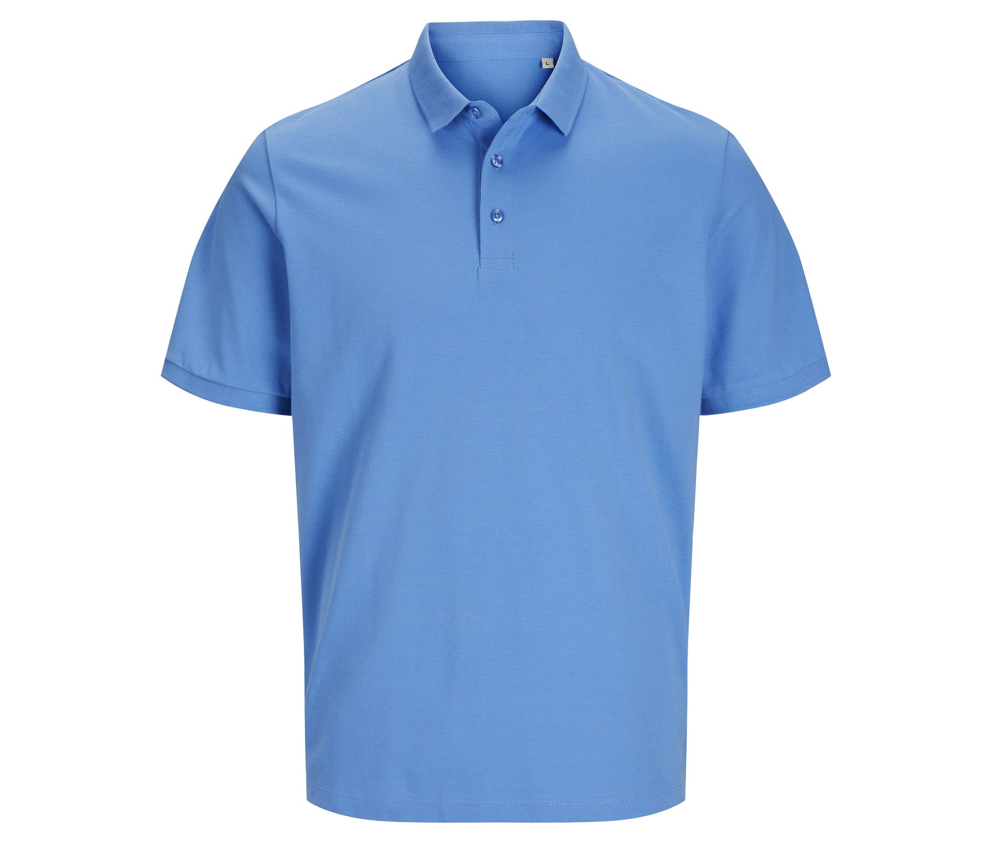 Polo Unisexe en Coton Organique - Azure Blue