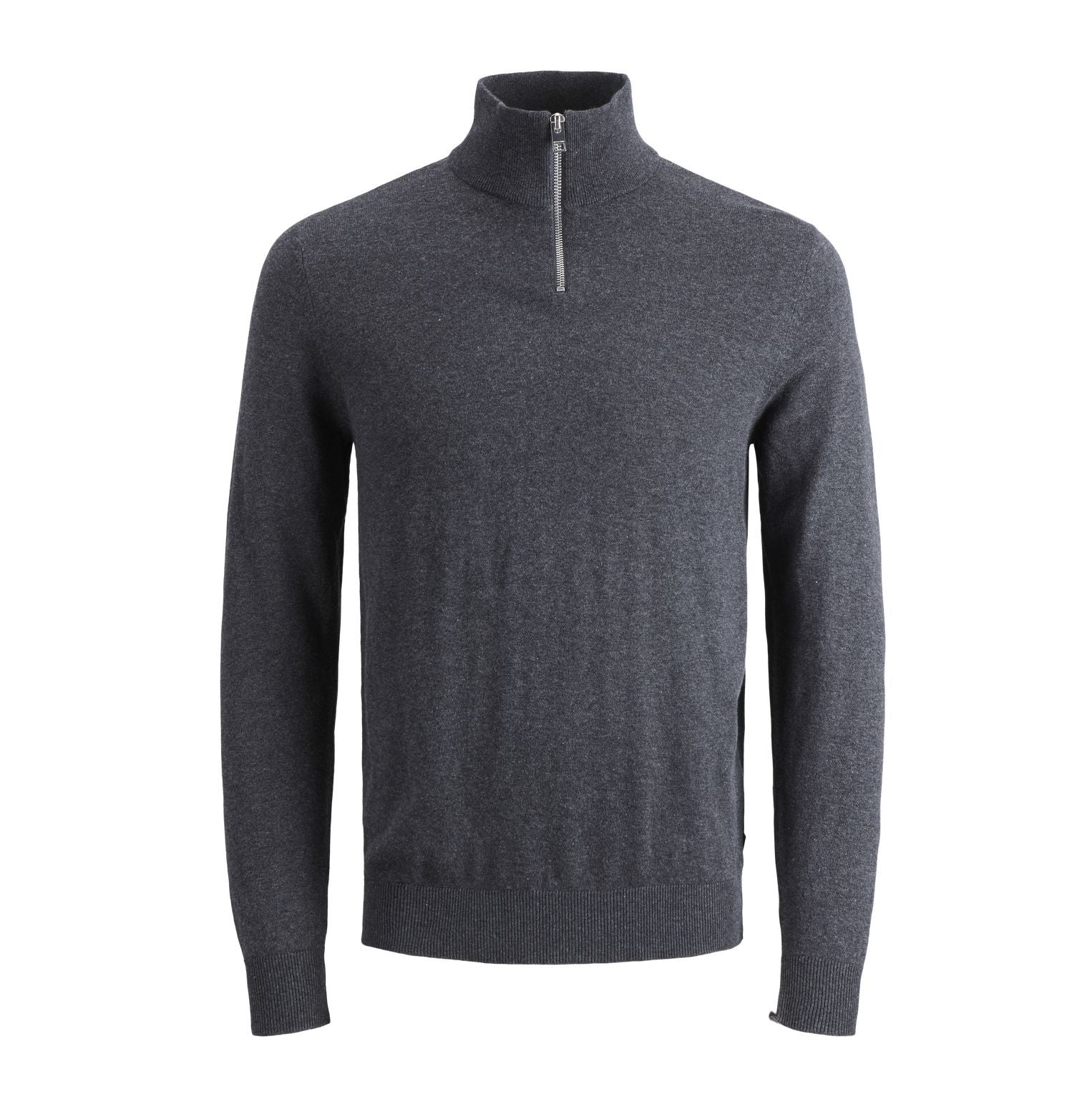 Pull Col Montant Homme - Dark Grey Melange