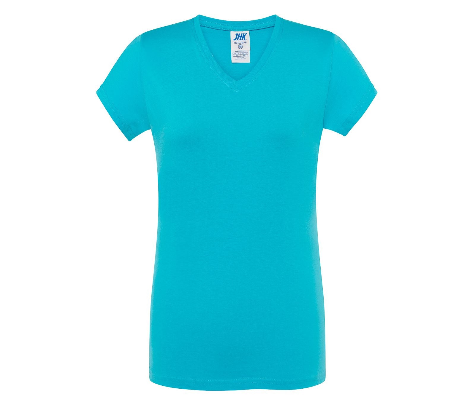Tee-Shirt Femme Col V 145 - Turquoise