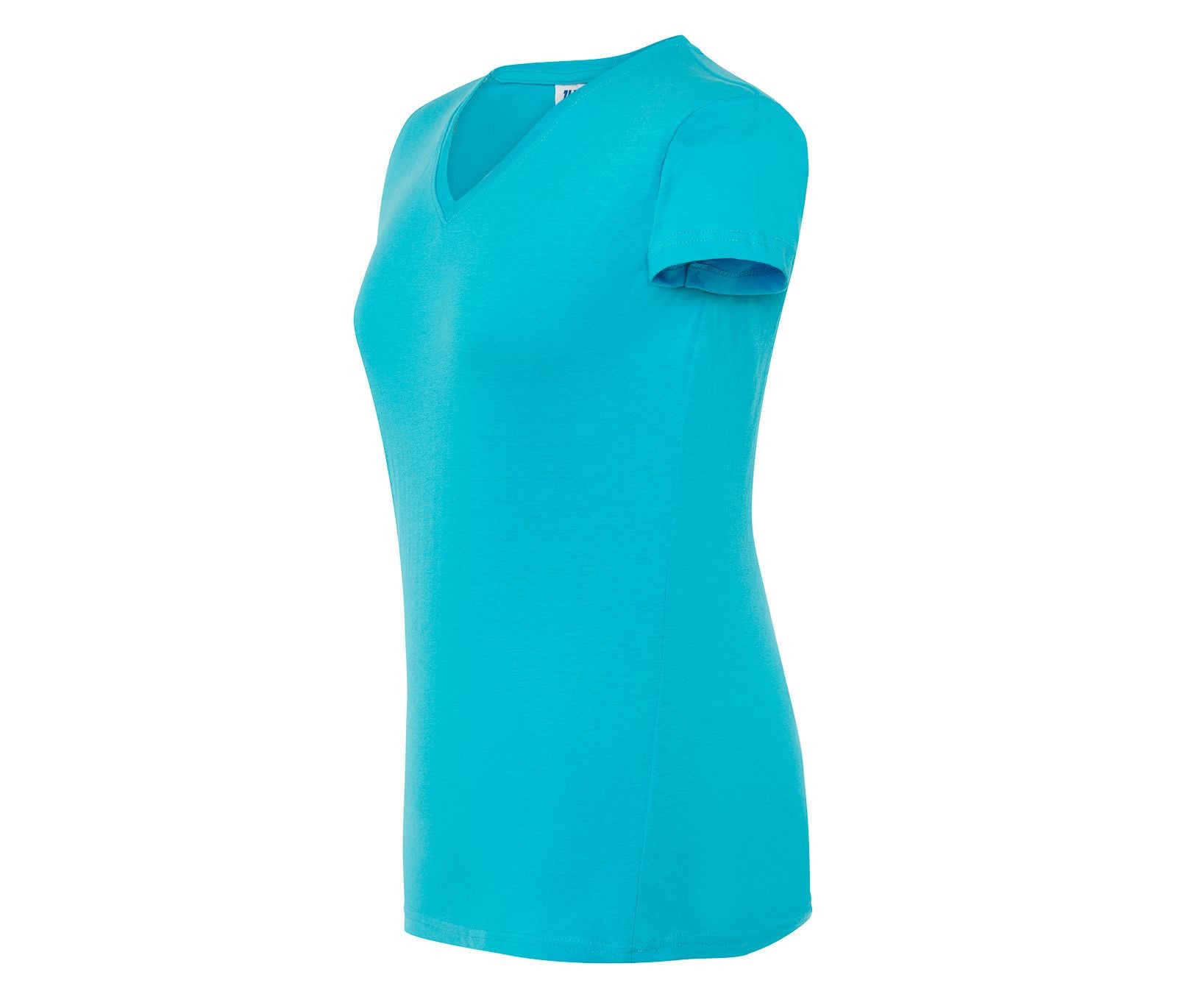 Tee-Shirt Femme Col V 145 - Turquoise
