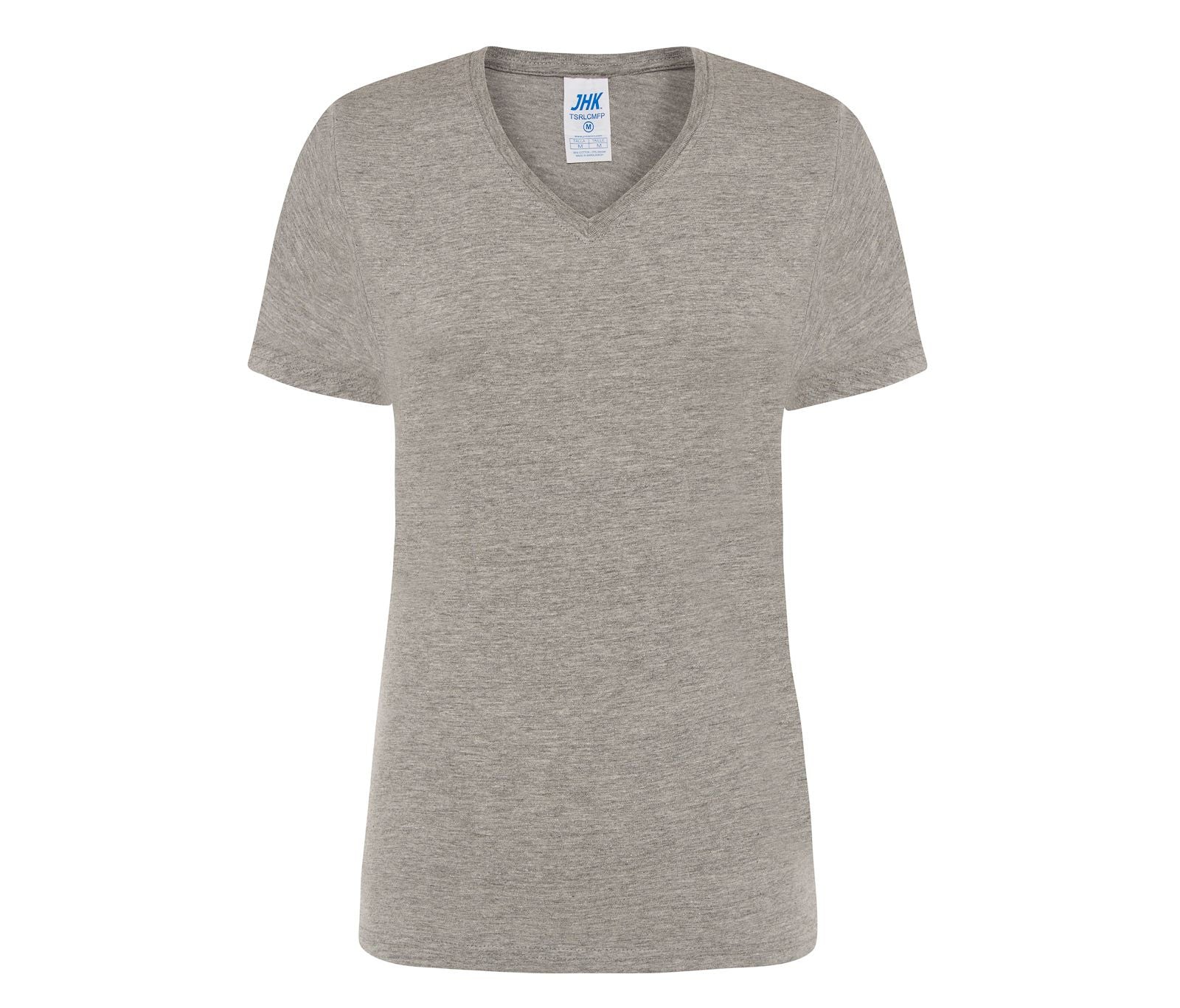 Tee-Shirt Femme Col V 145 - Grey Melange