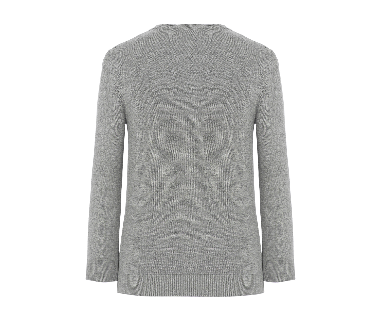 Pull Col V - Grey Melange