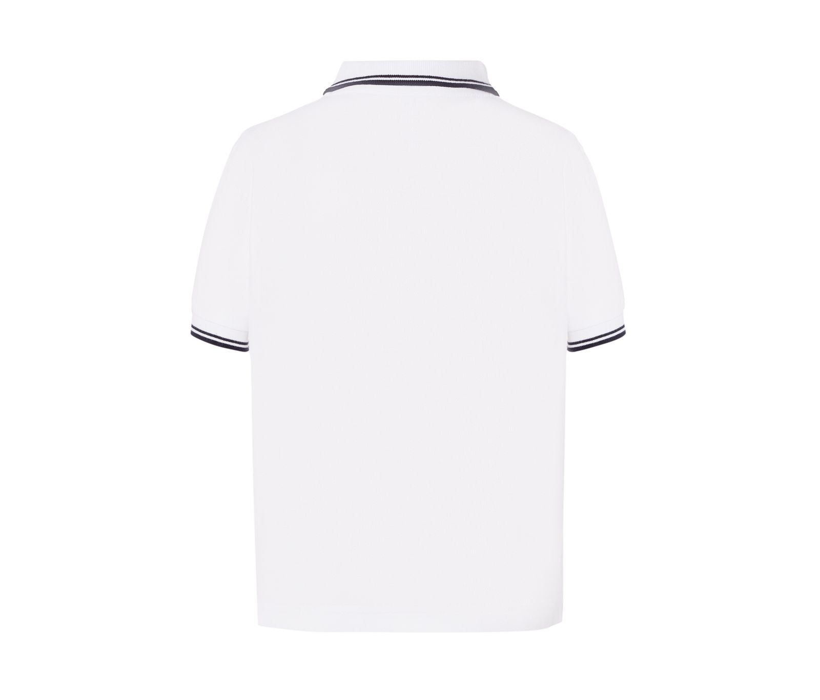 Polo Enfant Contrasté - White / Navy