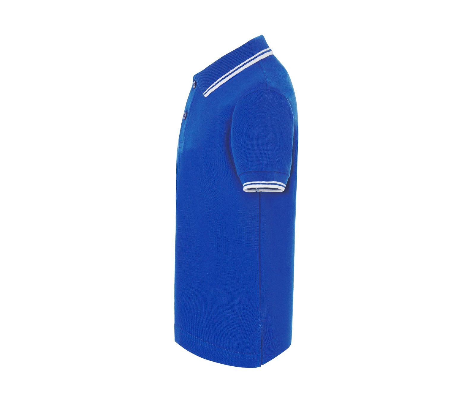 Polo Enfant Contrasté - Royal Blue / White