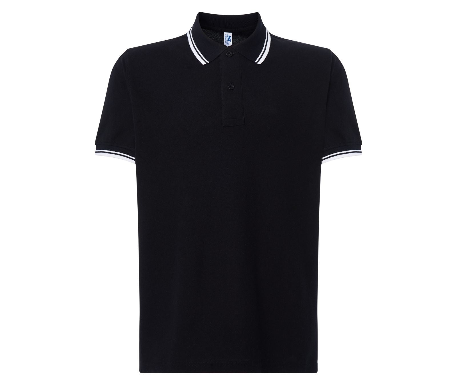 Polo Homme Contrasté - Black / White