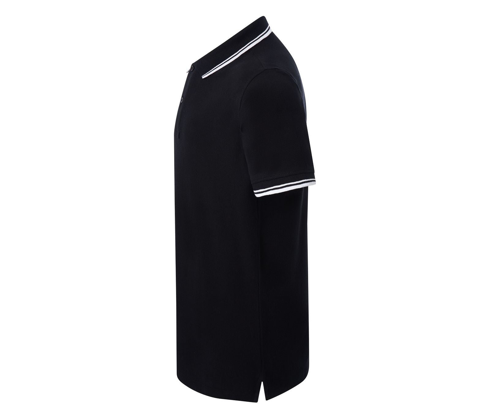 Polo Homme Contrasté - Black / White