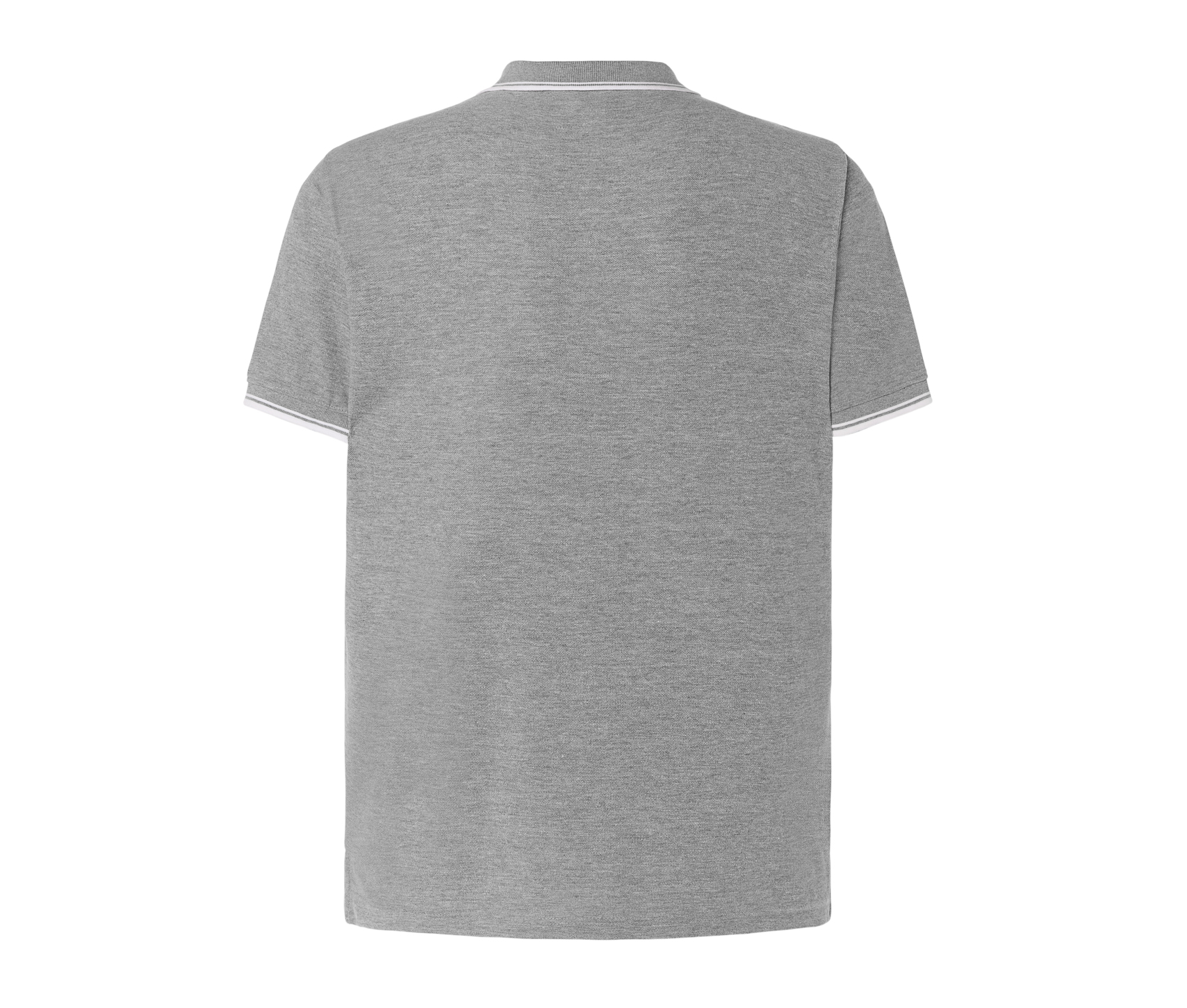 Polo Homme Contrasté - Grey Melange/white