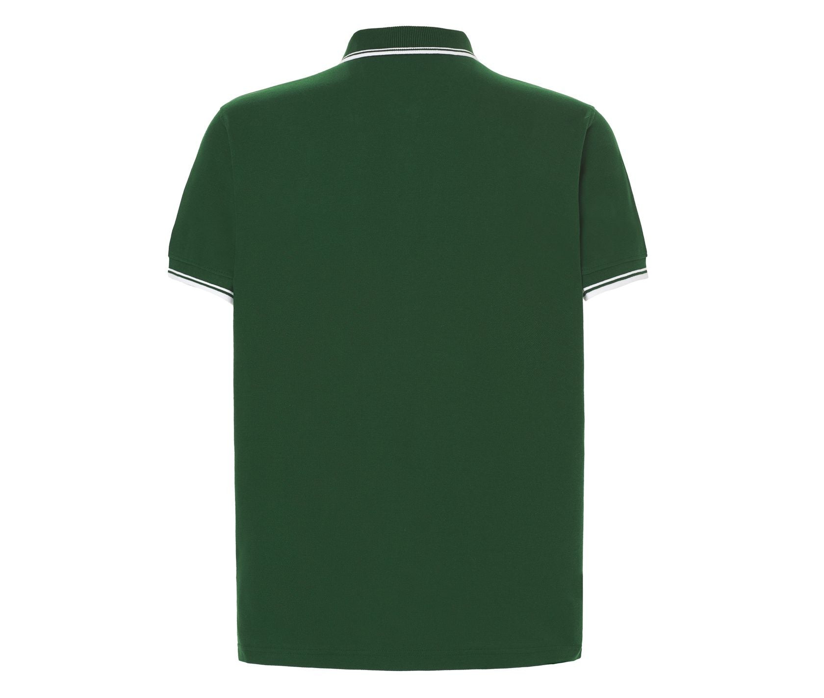 Polo Homme Contrasté - Bottle Green/white