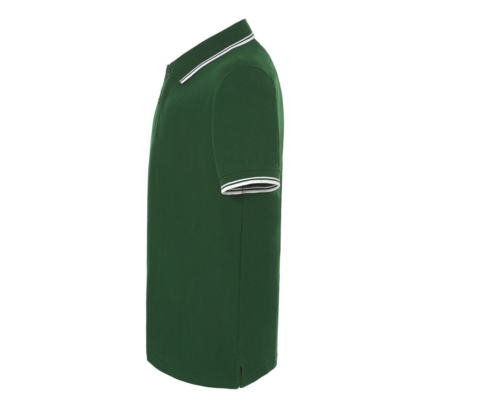 Polo Homme Contrasté - Bottle Green/white