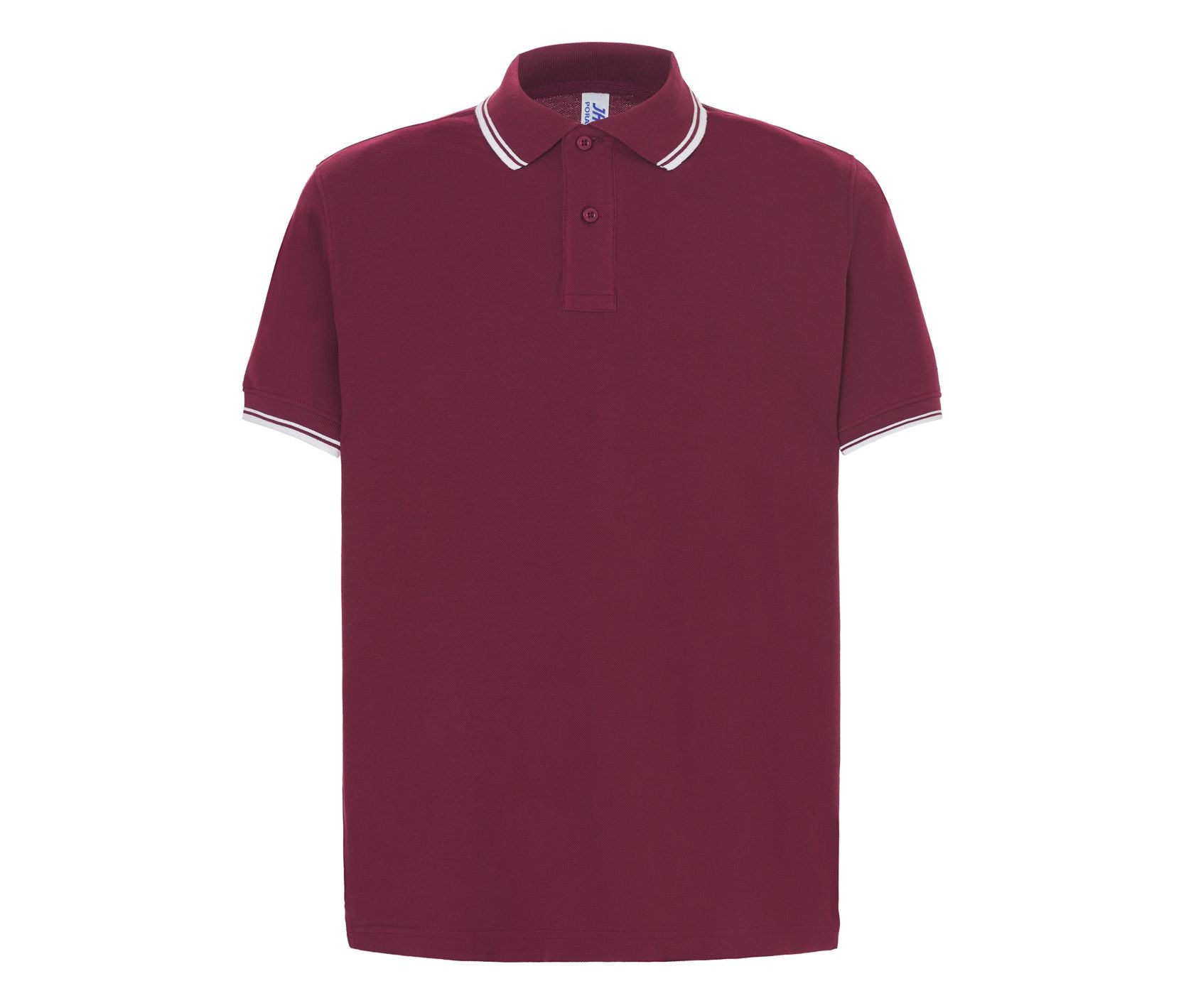 Polo Homme Contrasté - Burgundy/white