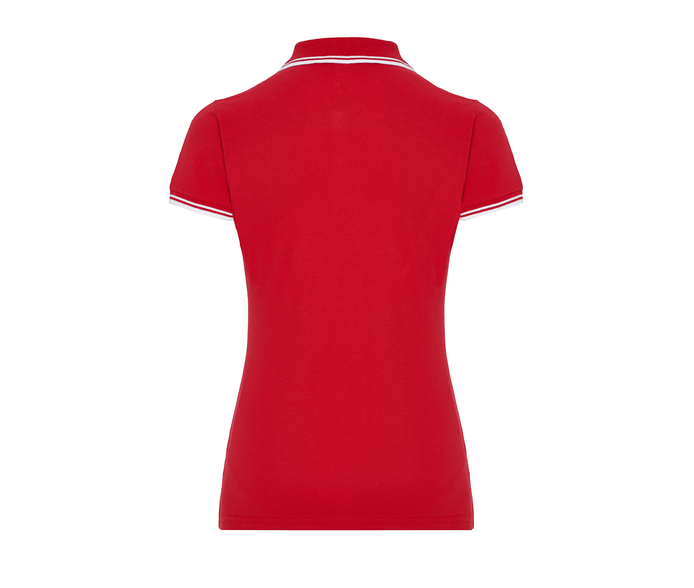 Polo Femme Piqué - Red/white