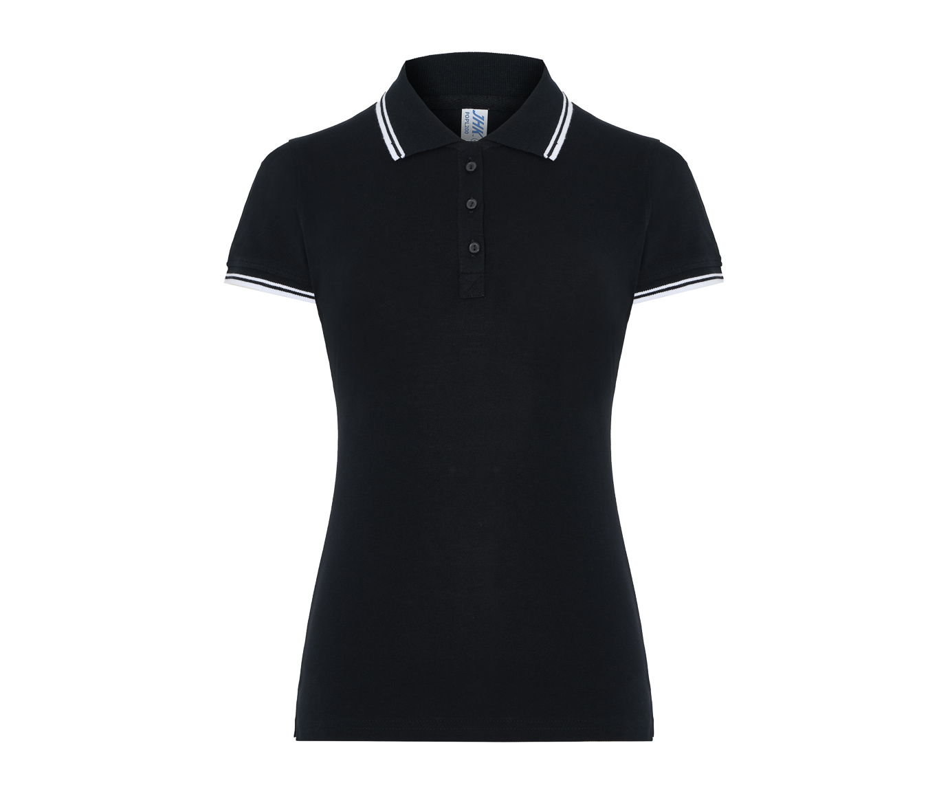 Polo Femme Piqué - Black/white