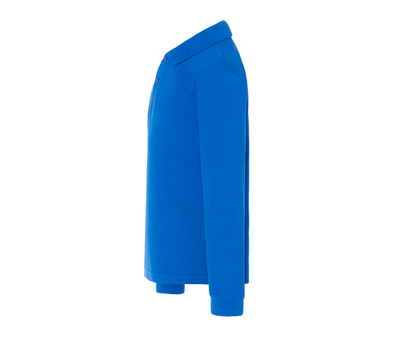 Polo Piqué Enfant Manches Longues - Royal Blue